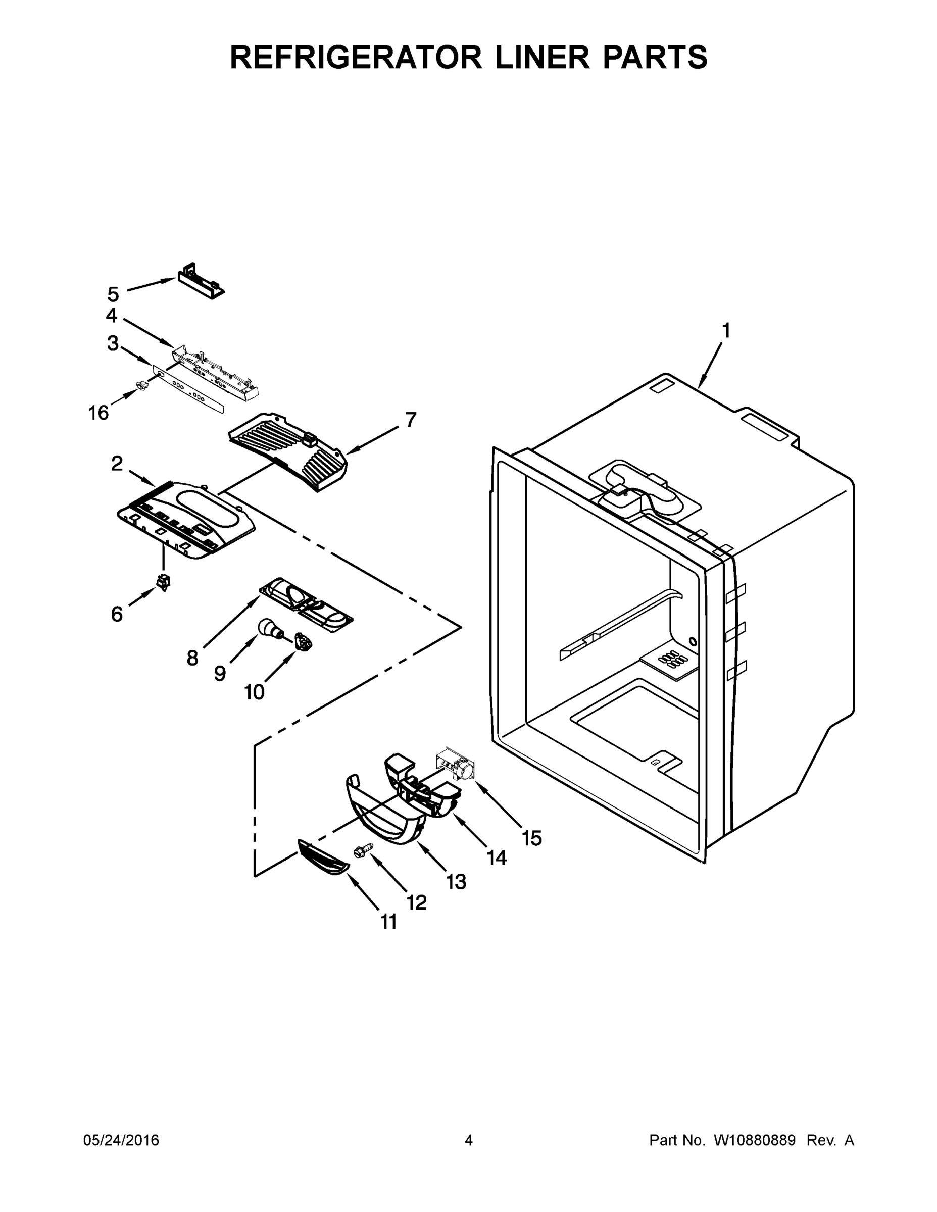 03 - REFRIGERATOR LINER PARTS