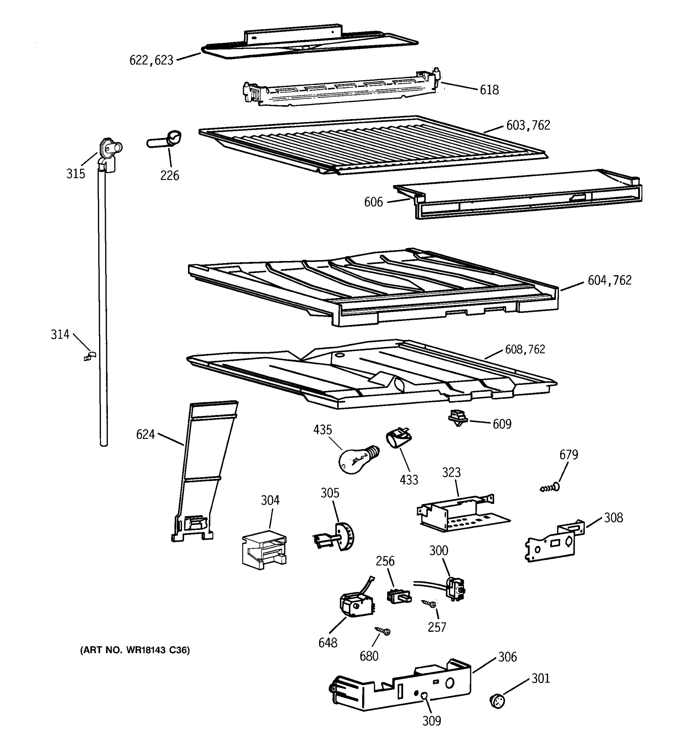 COMPARTMENT SEPARATOR PARTS