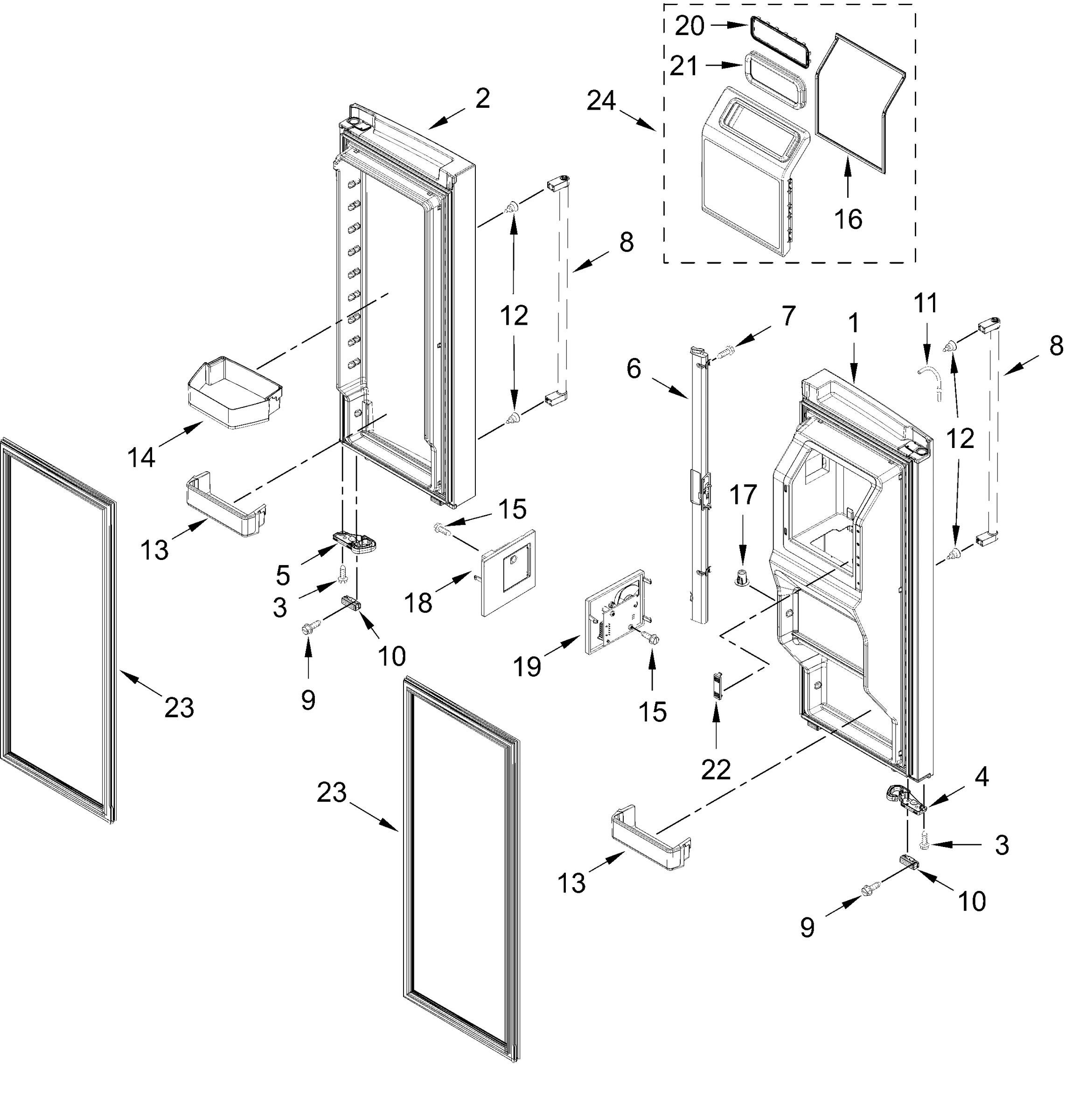 REFRIGERATOR DOOR PARTS