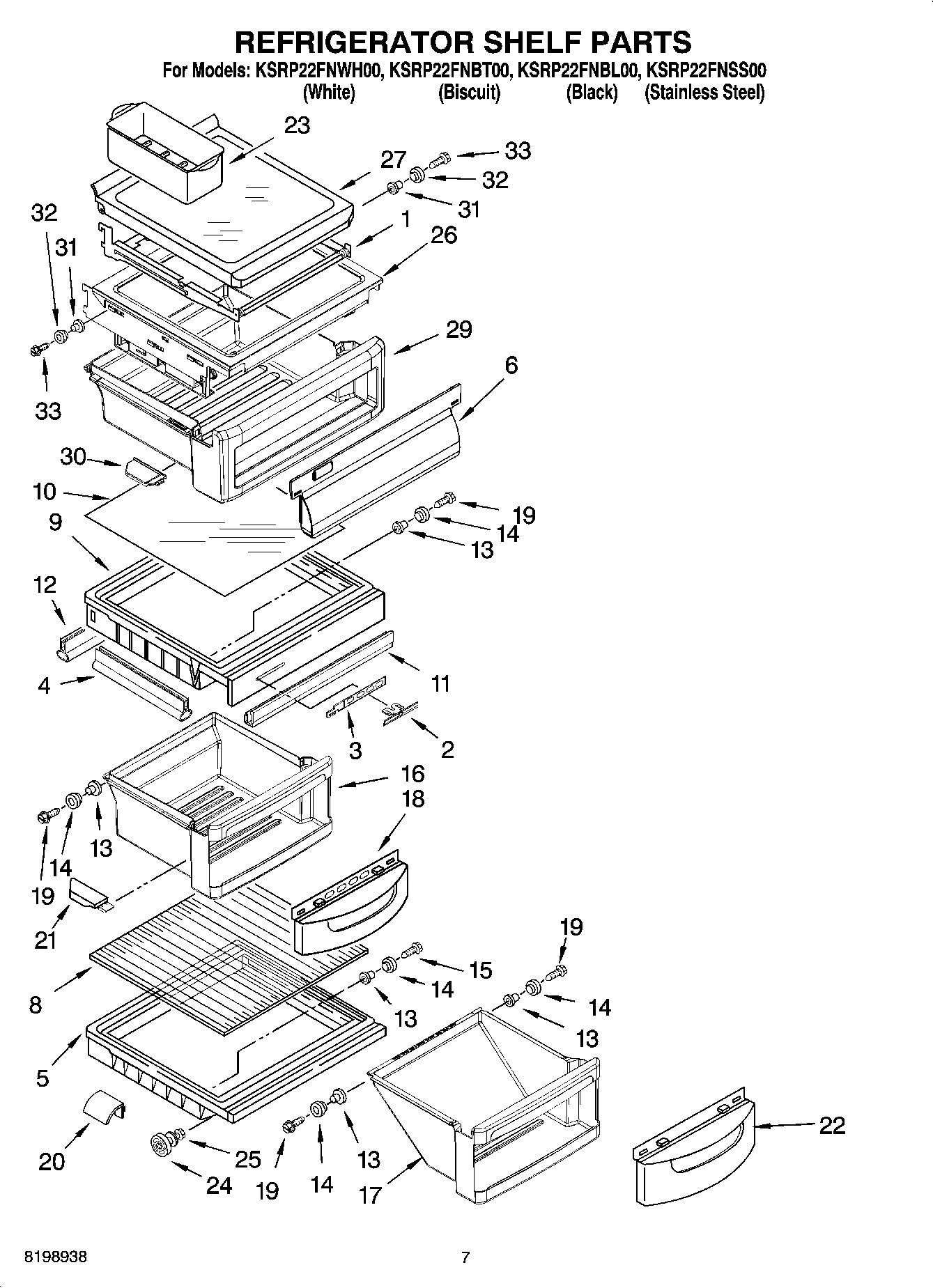 05 - REFRIGERATOR SHELF PARTS