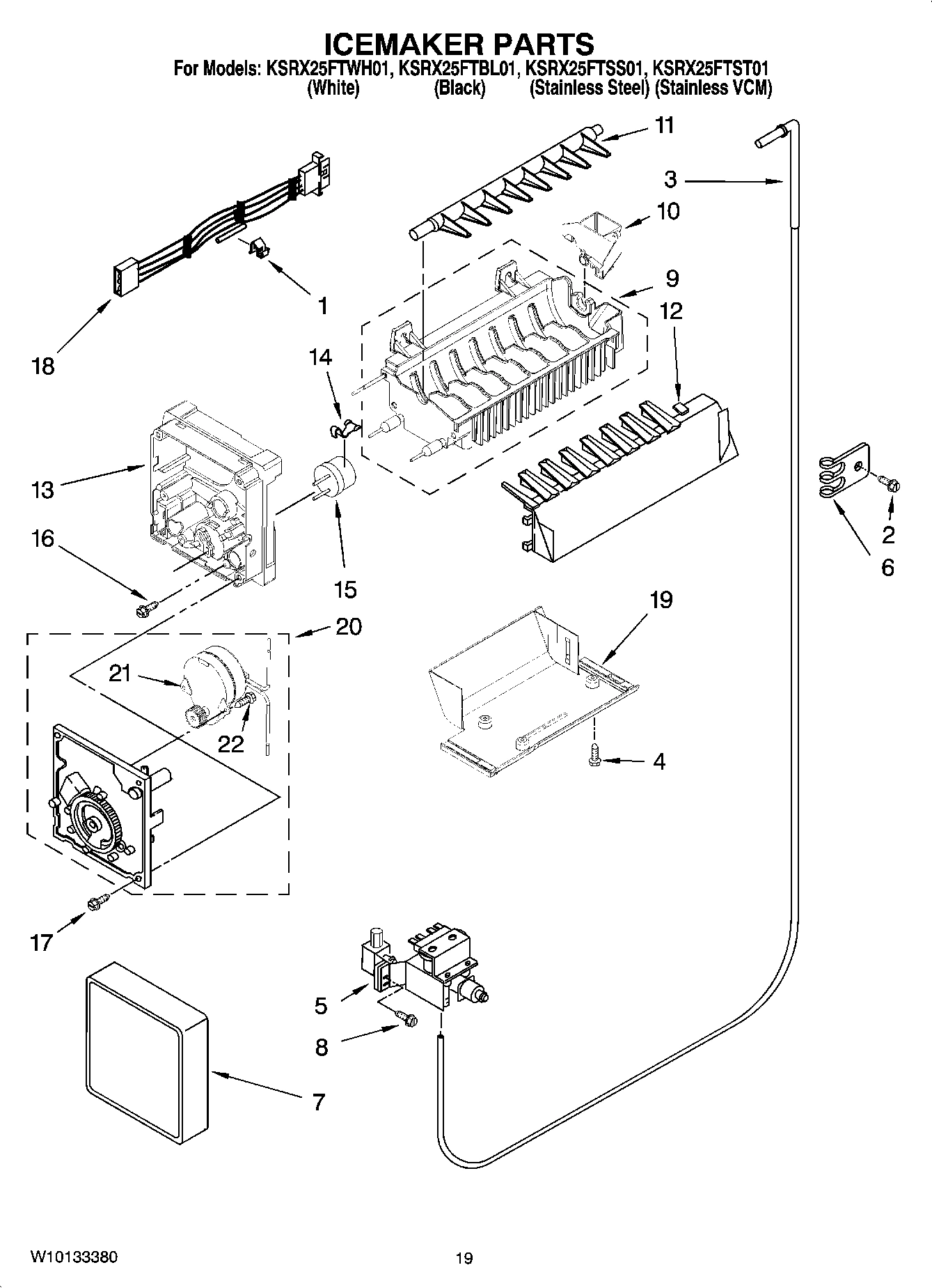 12 - ICEMAKER PARTS, OPTIONAL PARTS (NOT INCLUDED)