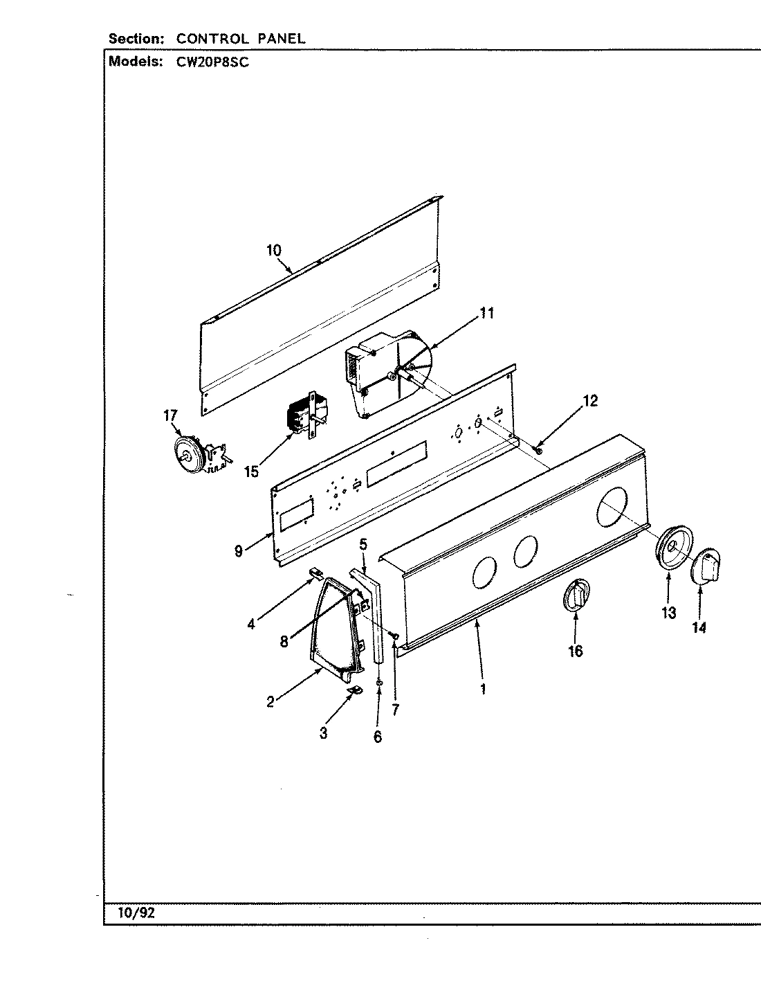 06 - CONTROL PANEL (REV. A-E)(CW20P8xSC)