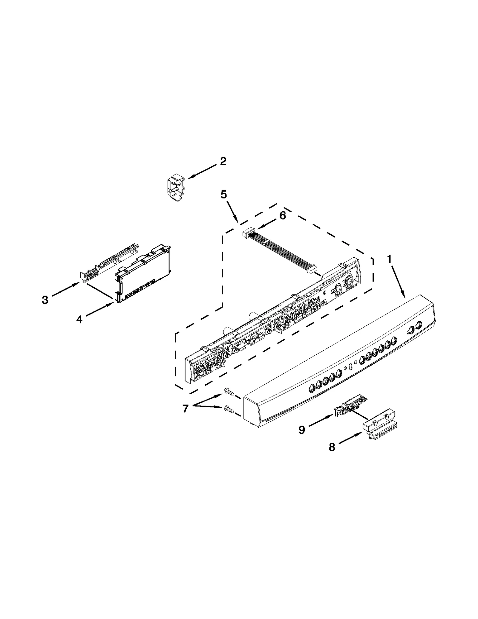 CONTROL PANEL AND LATCH PARTS