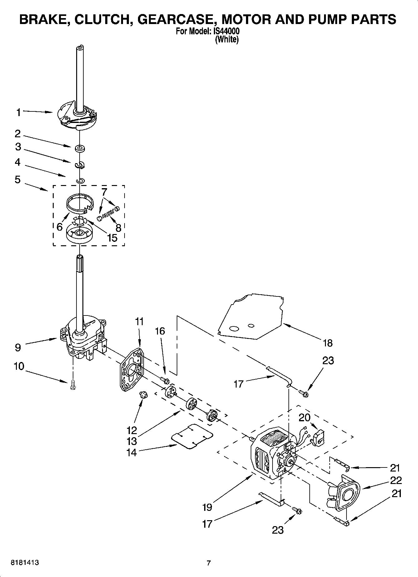 04 - BRAKE, CLUTCH, GEARCASE, MOTOR AND PUMP PARTS