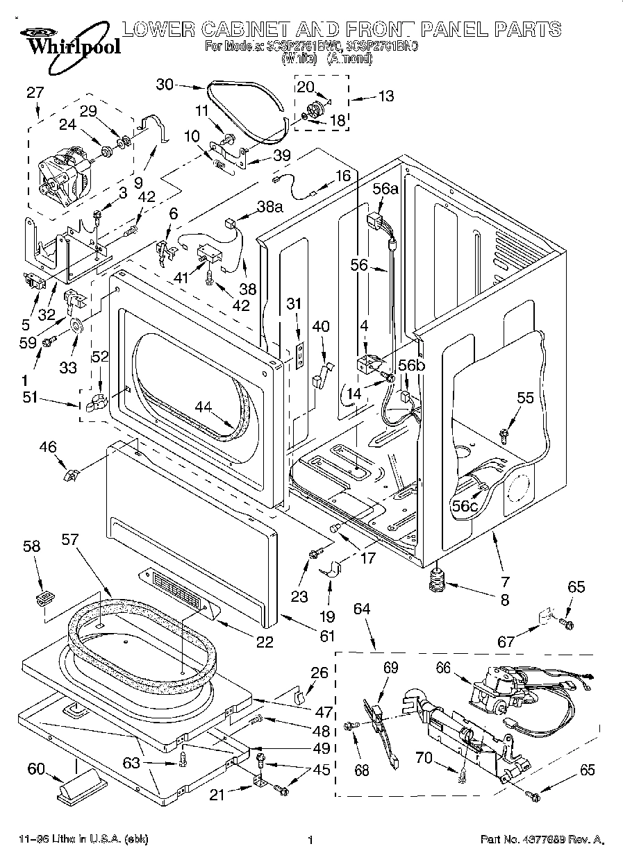 01 - LOWER CABINET AND FRONT PANEL