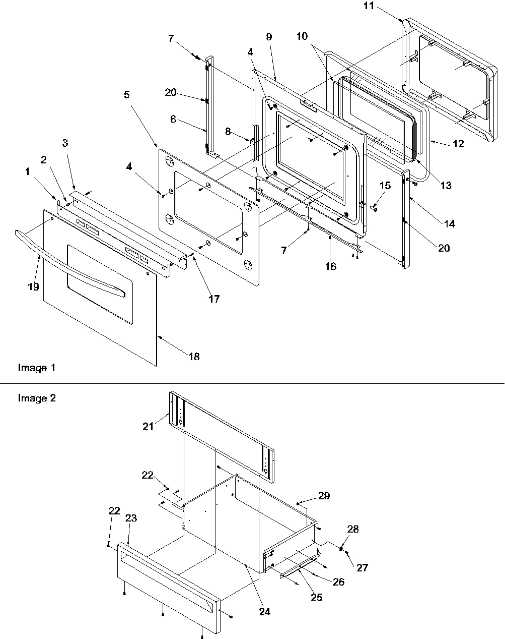 04 - Oven Door and Storage Drawer