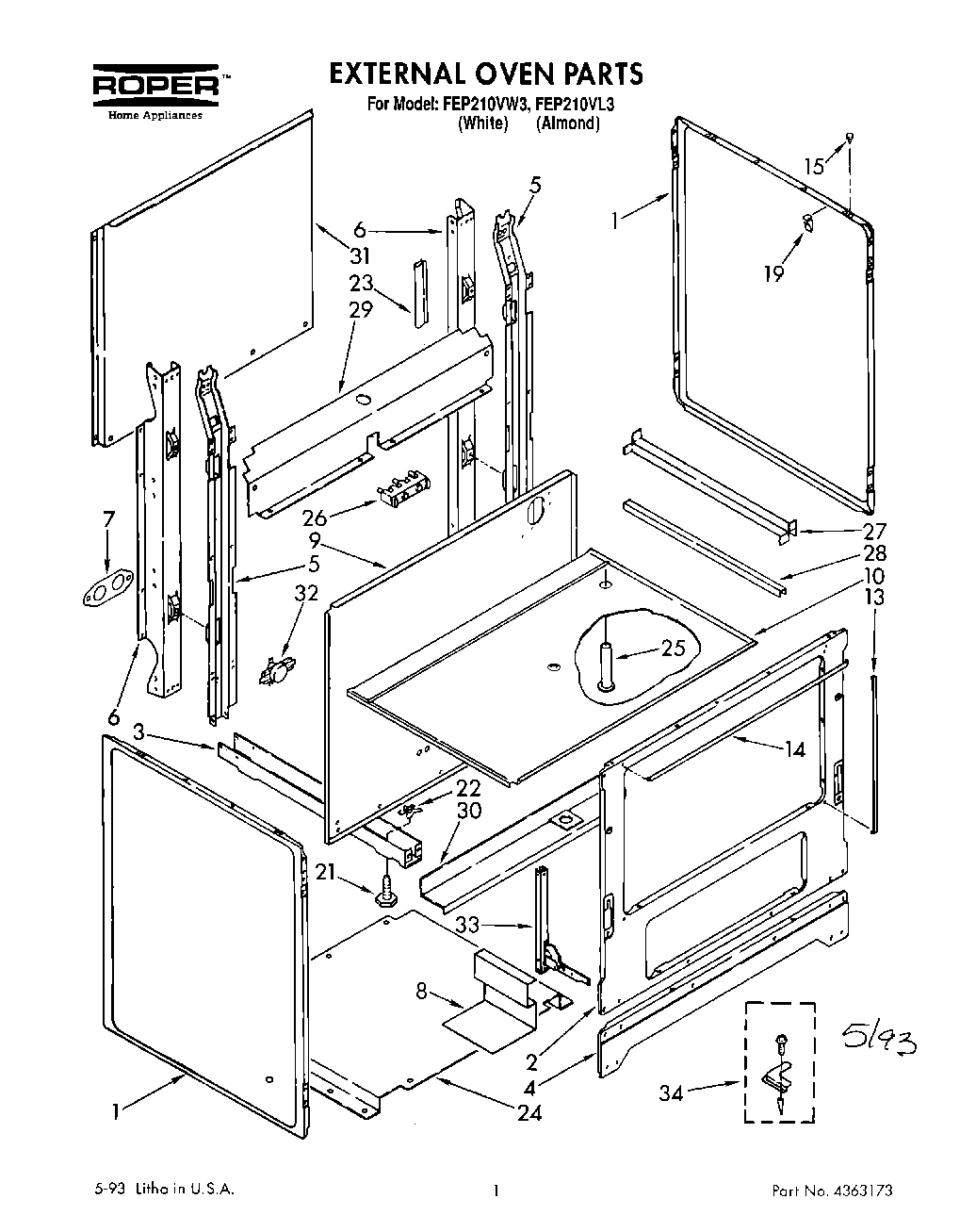 01 - EXTERNAL OVEN, LIT/OPTIONAL