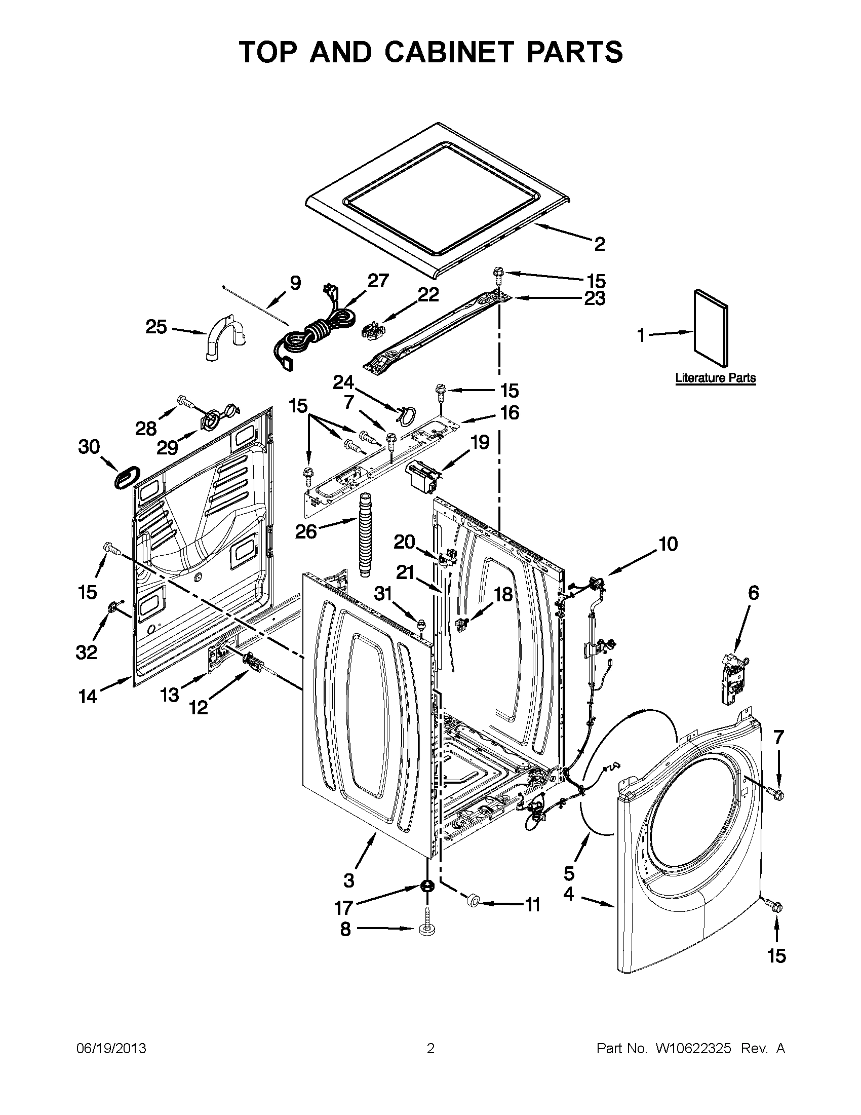 01 - TOP AND CABINET PARTS