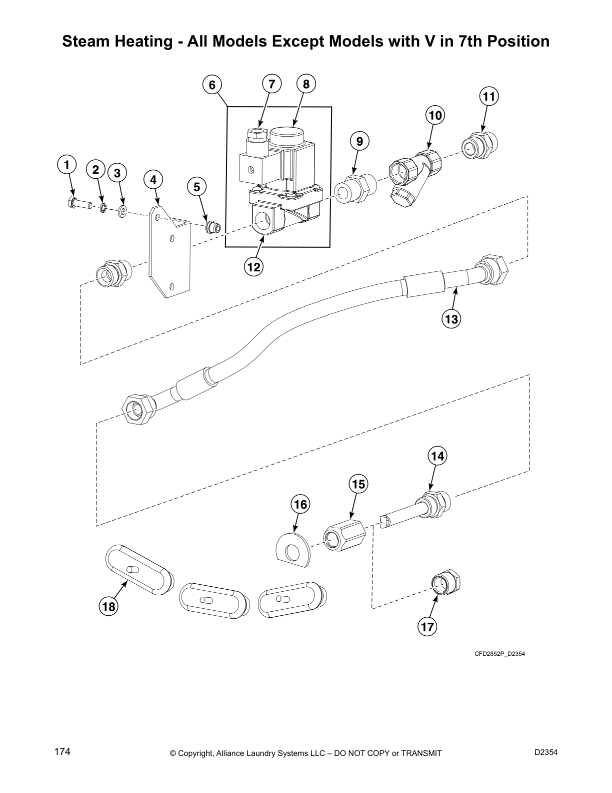 Steam Heating - All Models Except Models with V in 7th Position