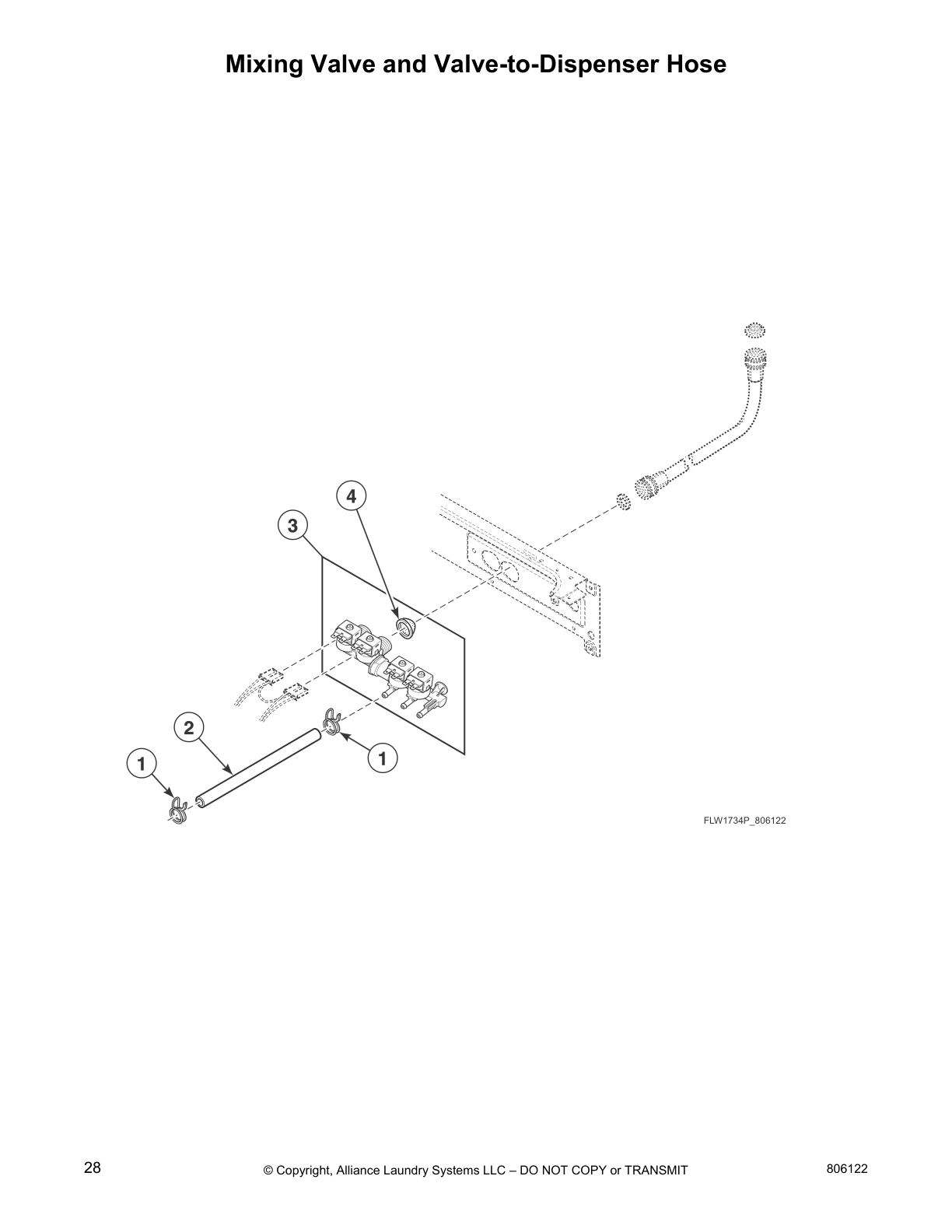 Mixing Valve and Valve-to-Dispenser Hose