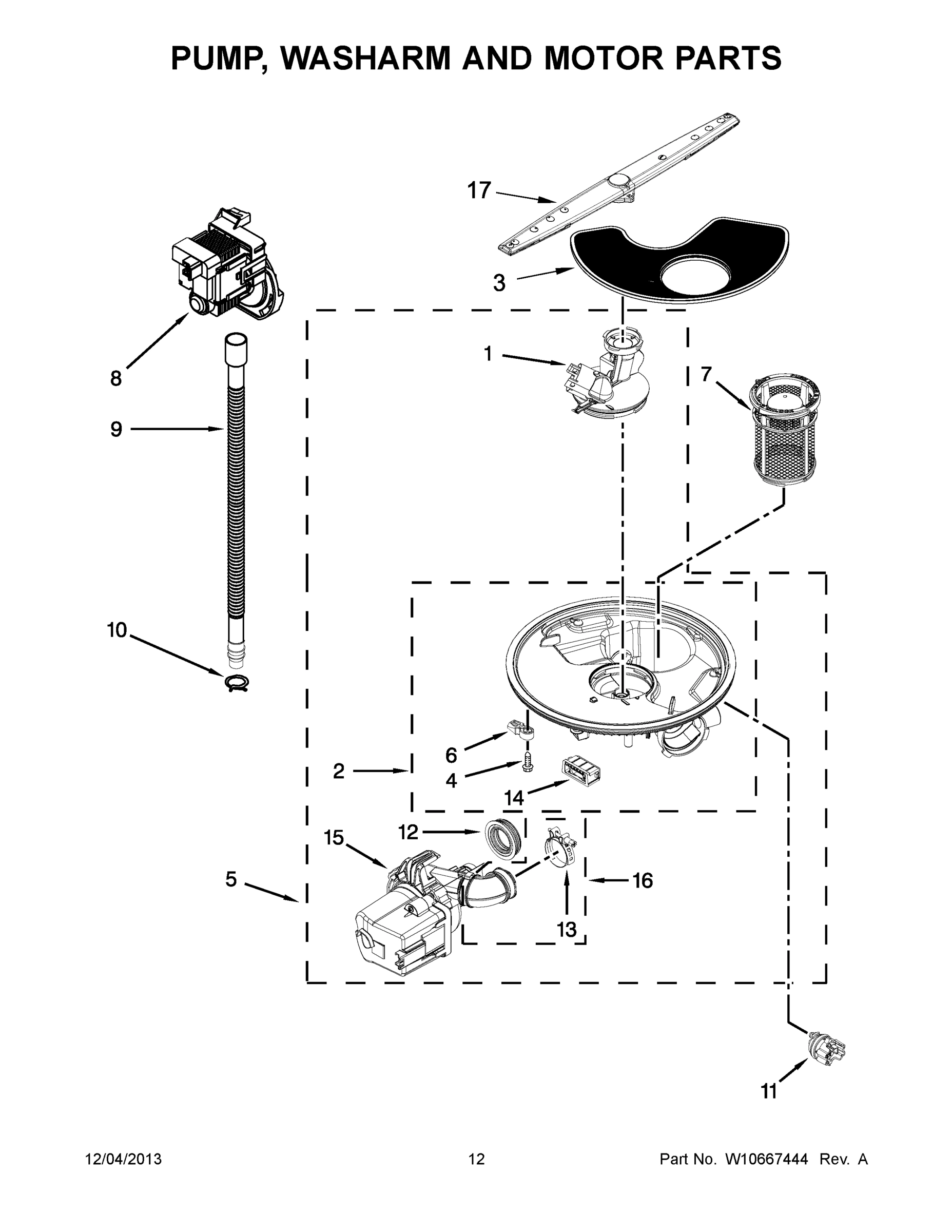 07 - PUMP, WASHARM AND MOTOR PARTS