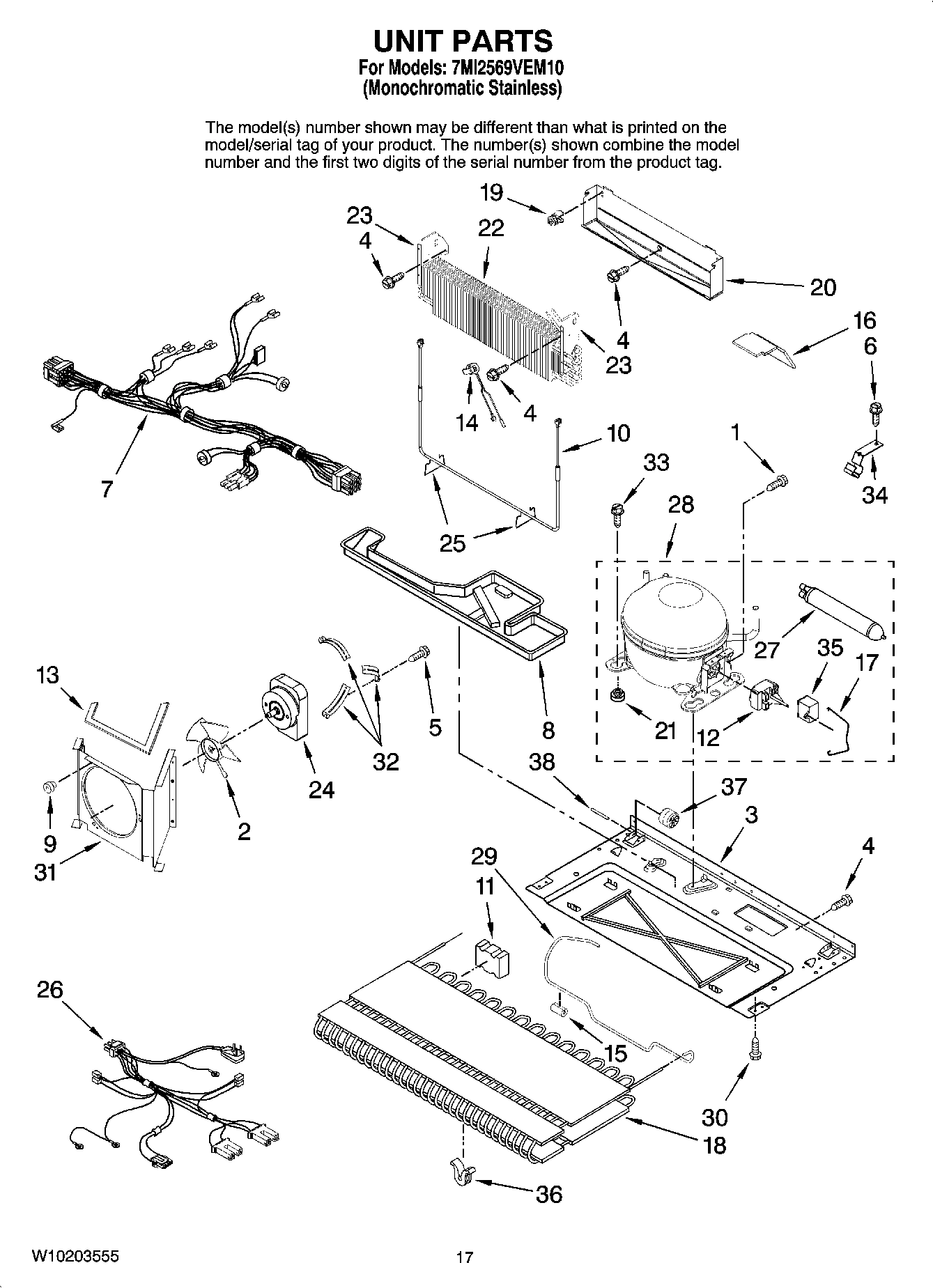 10 - UNIT PARTS, OPTIONAL PARTS (NOT INCLUDED)