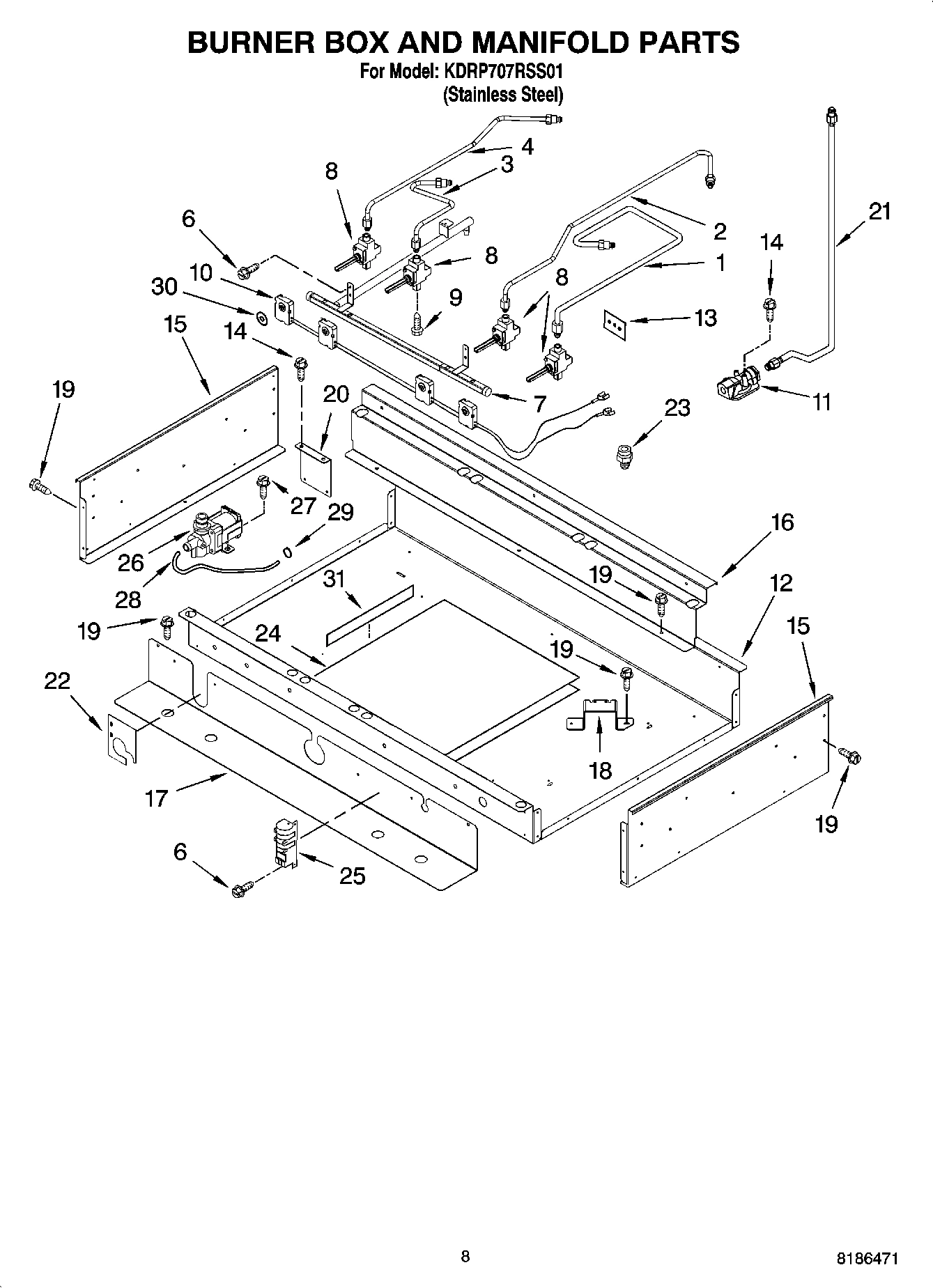07 - BURNER BOX AND MANIFOLD PARTS
