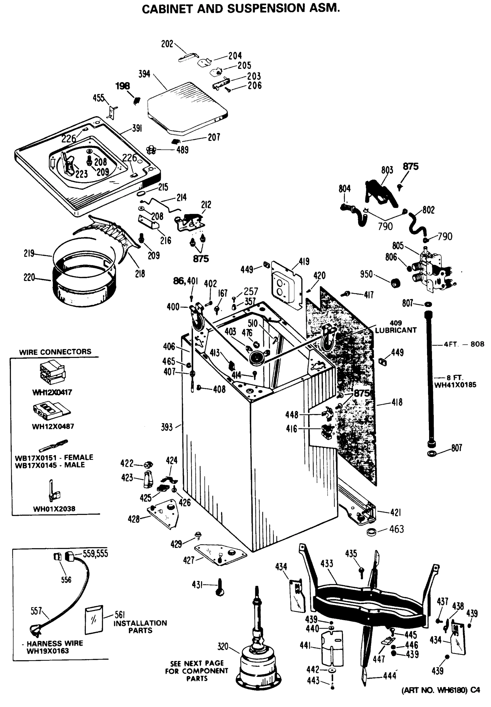 CABINET AND SUSPENSION ASM.