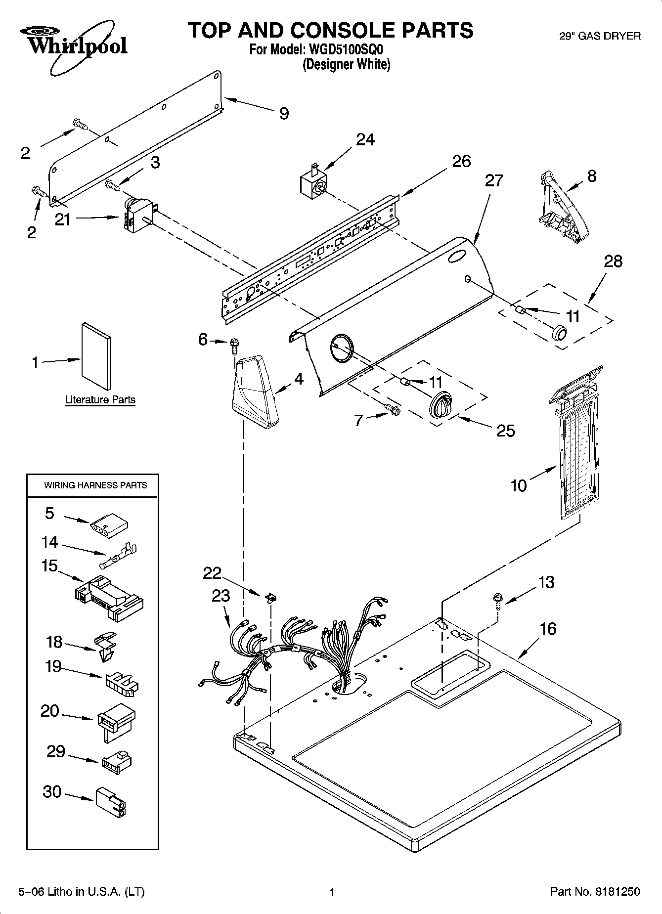 01 - TOP AND CONSOLE PARTS