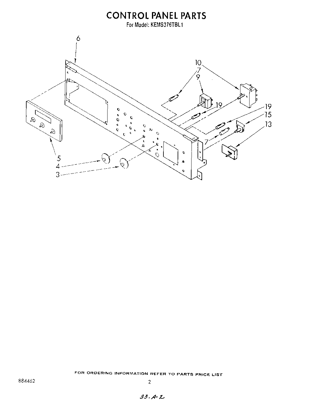 02 - CONTROL PANEL , LIT/OPTIONAL