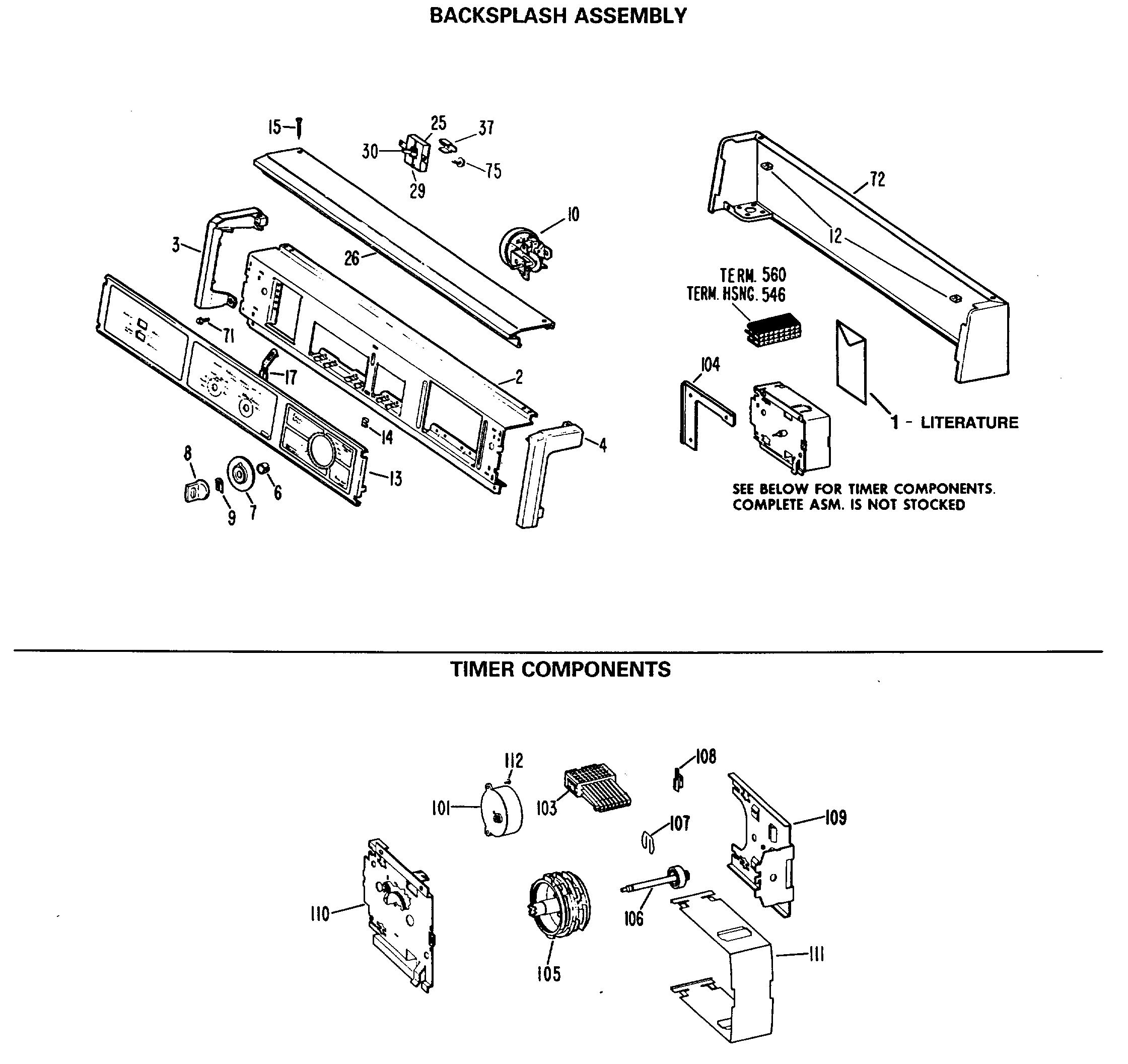 BACKSPLASH ASSEMBLY