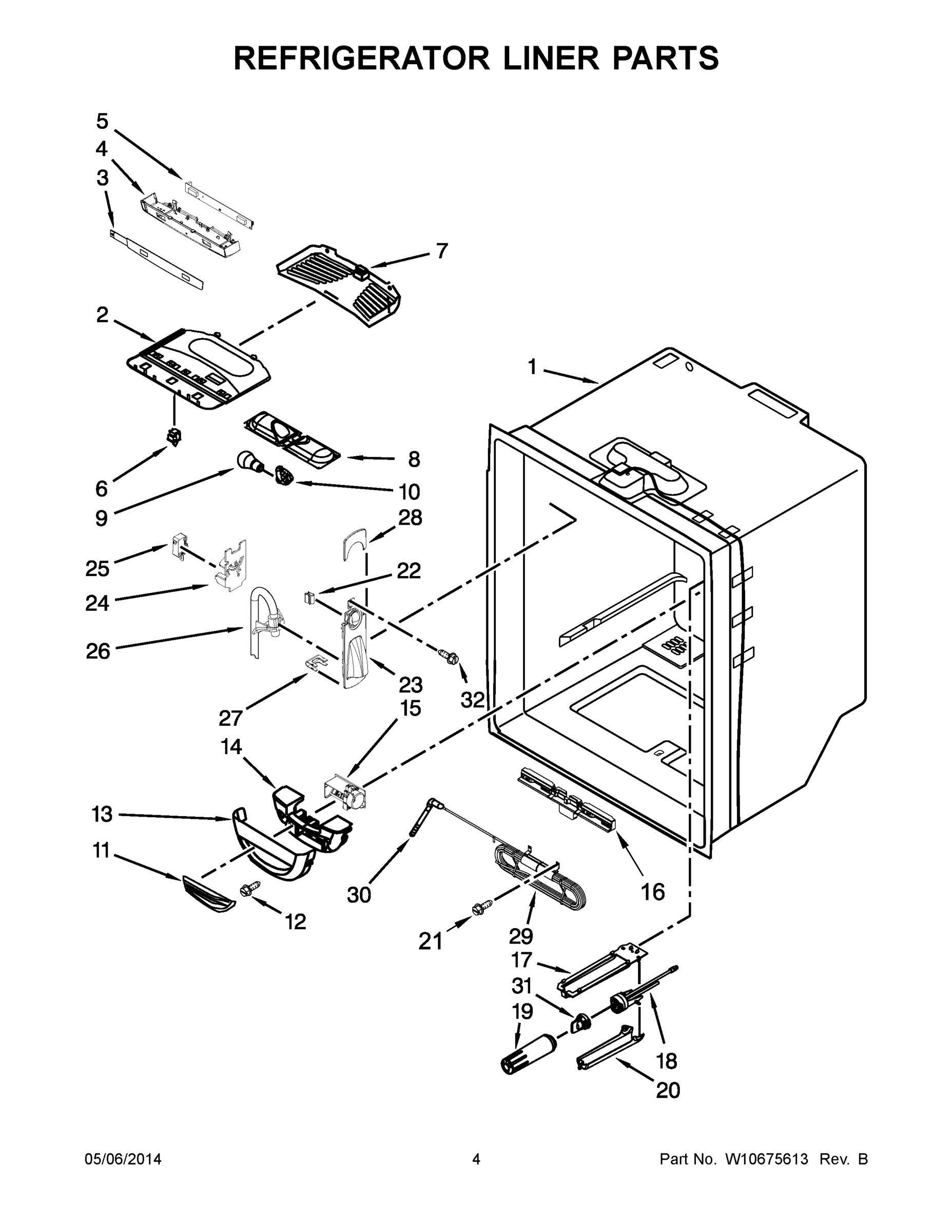 03 - REFRIGERATOR LINER PARTS