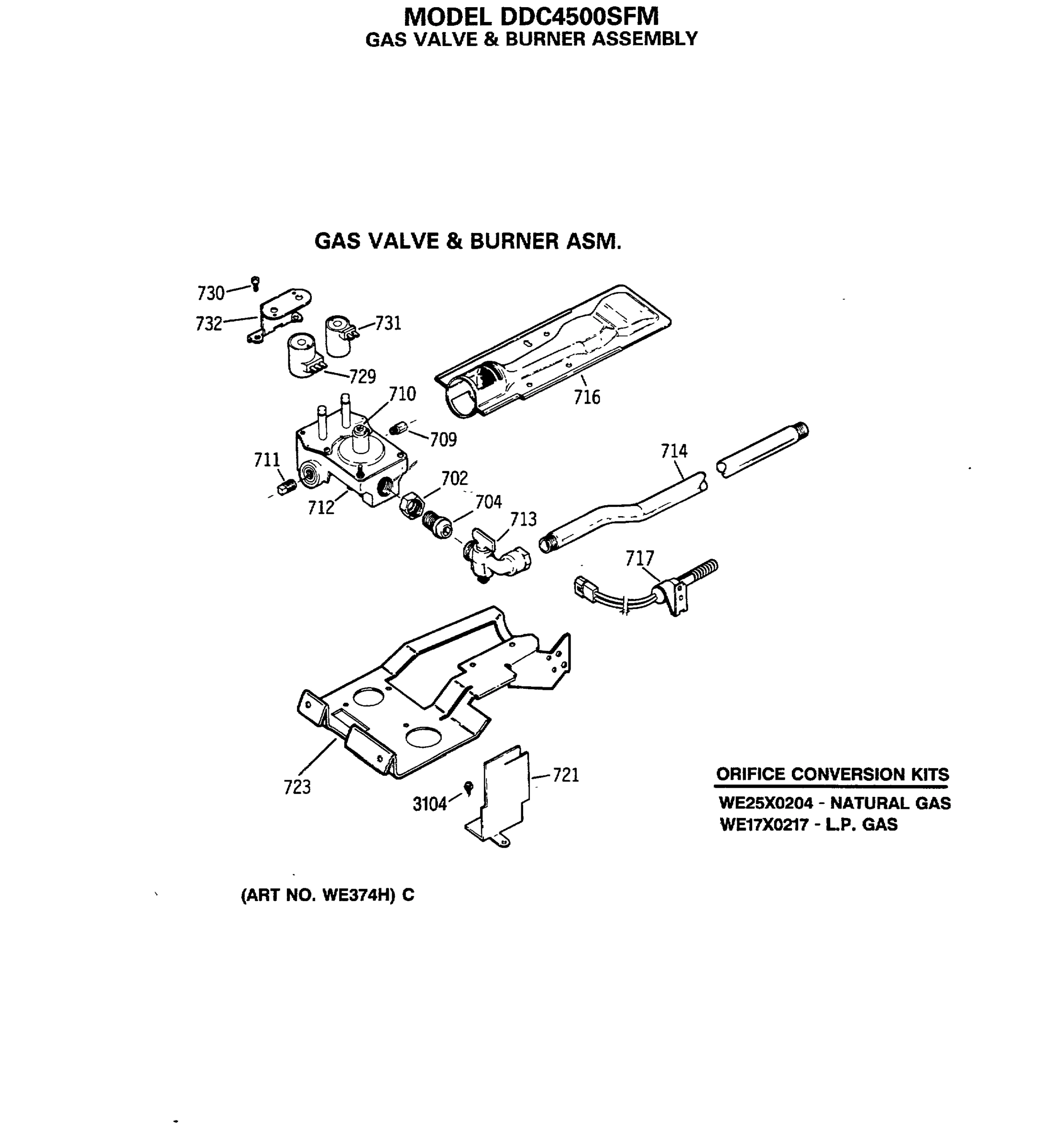 GAS VALVE & BURNER ASSEMBLY