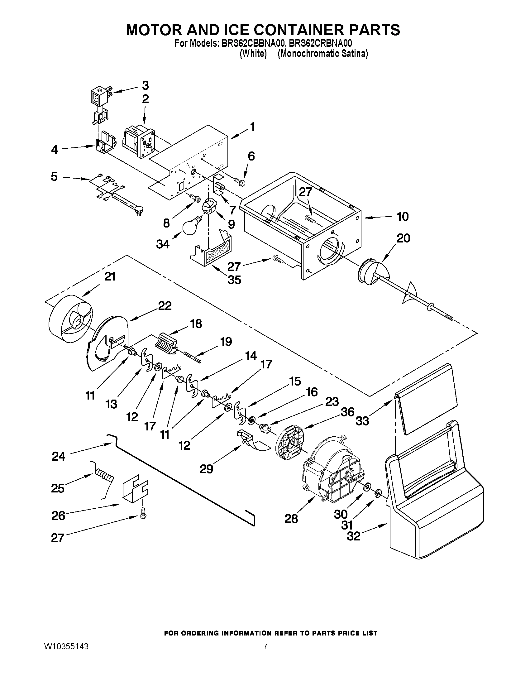 05 - MOTOR AND ICE CONTAINER PARTS