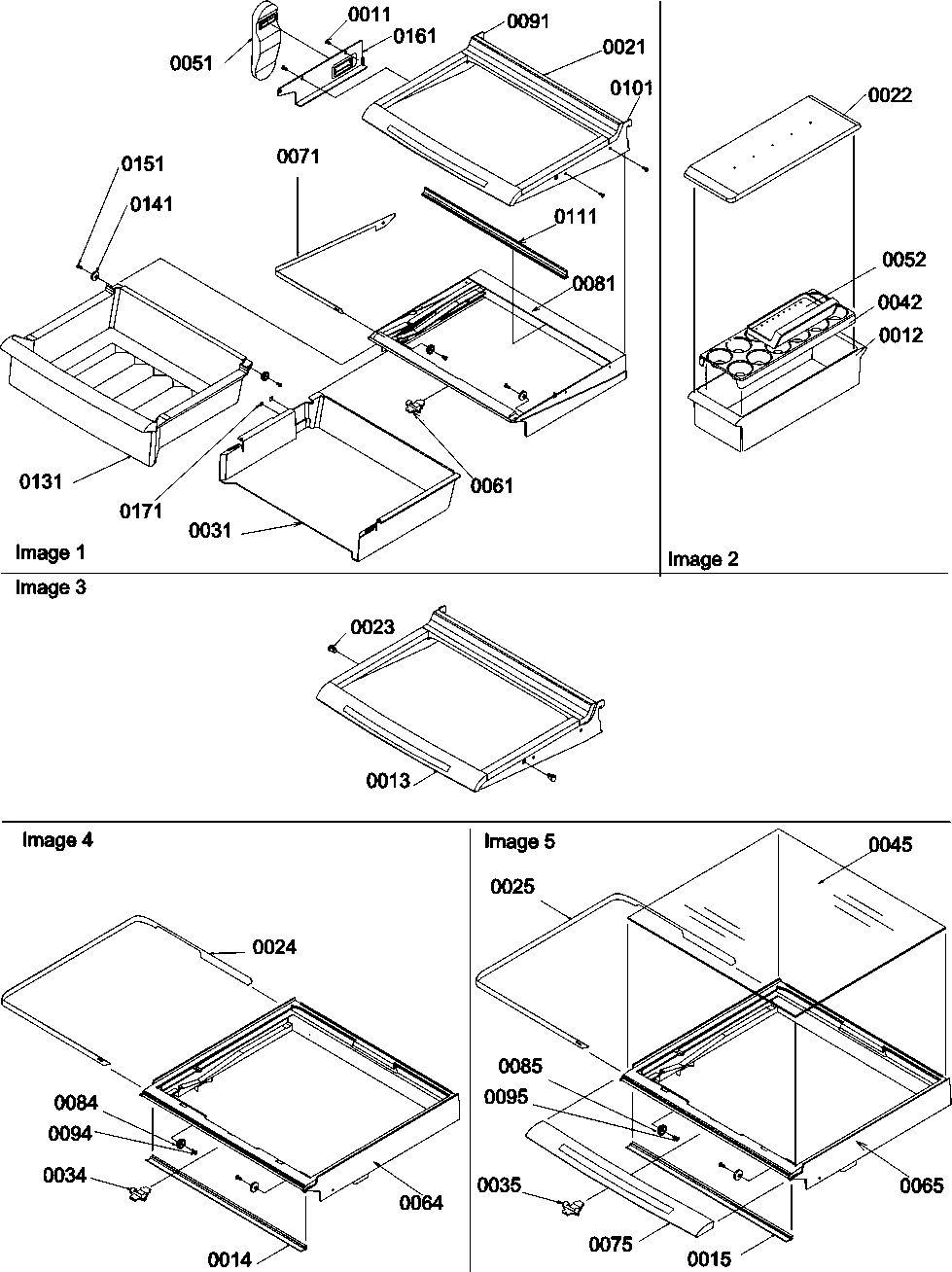 03 - Deli, Shelves, Crisper Assy
