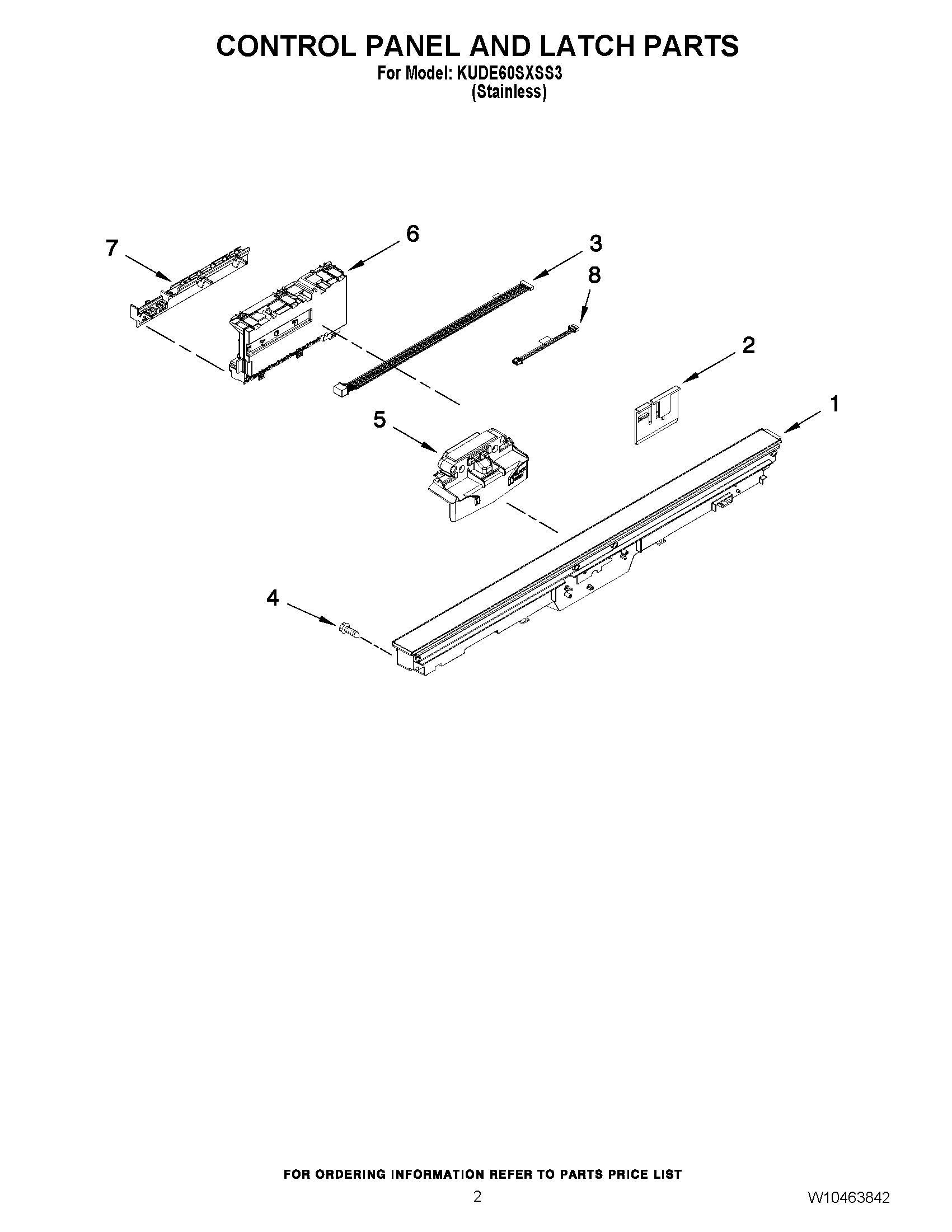02 - CONTROL PANEL AND LATCH PARTS