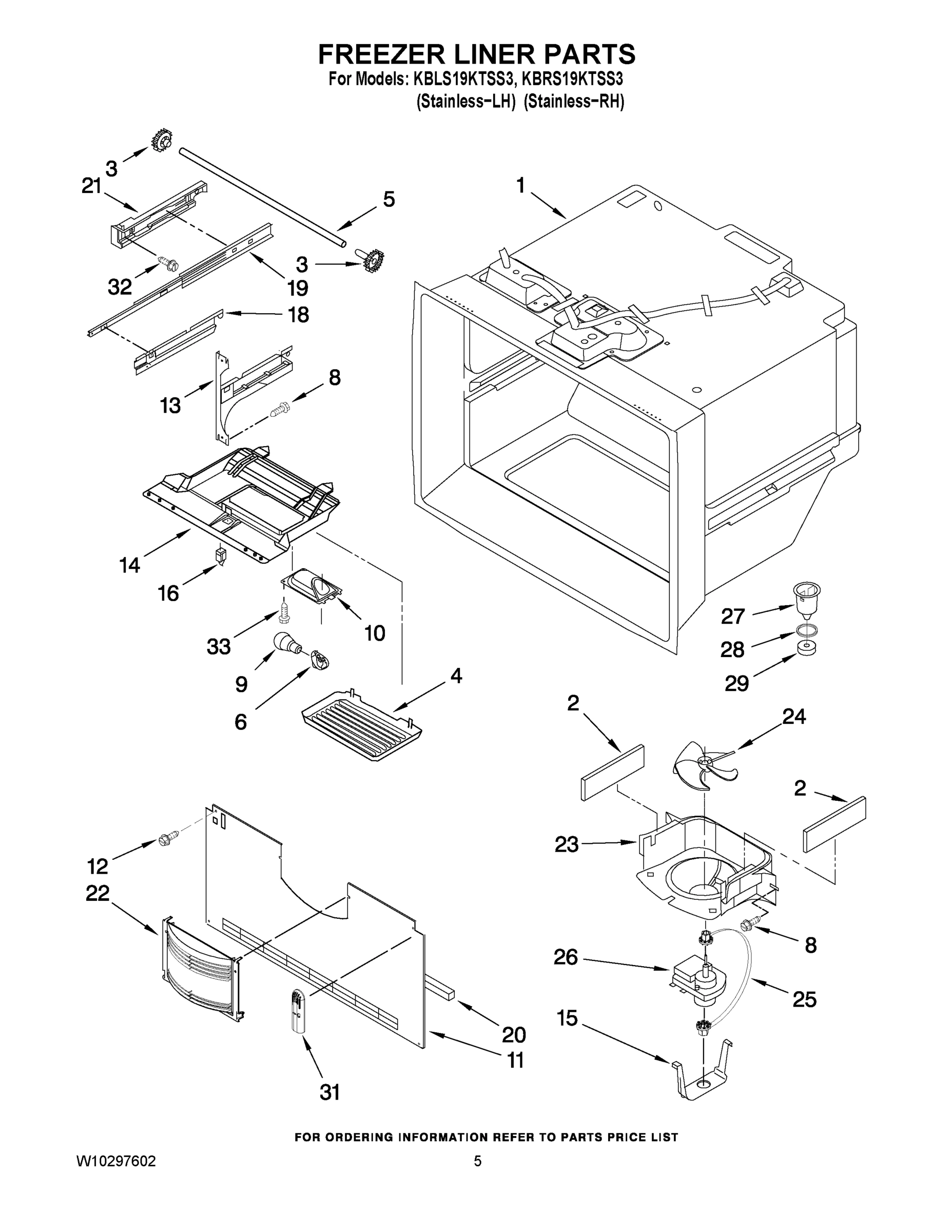 03 - REFRIGERATOR LINER PARTS
