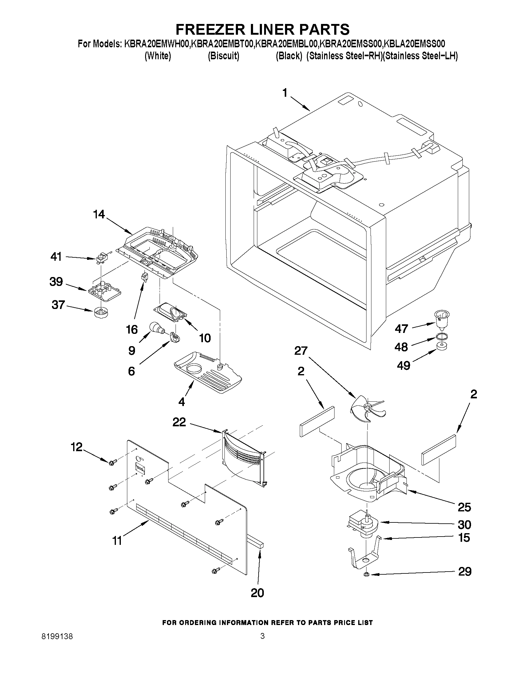 02 - FREEZER LINER PARTS