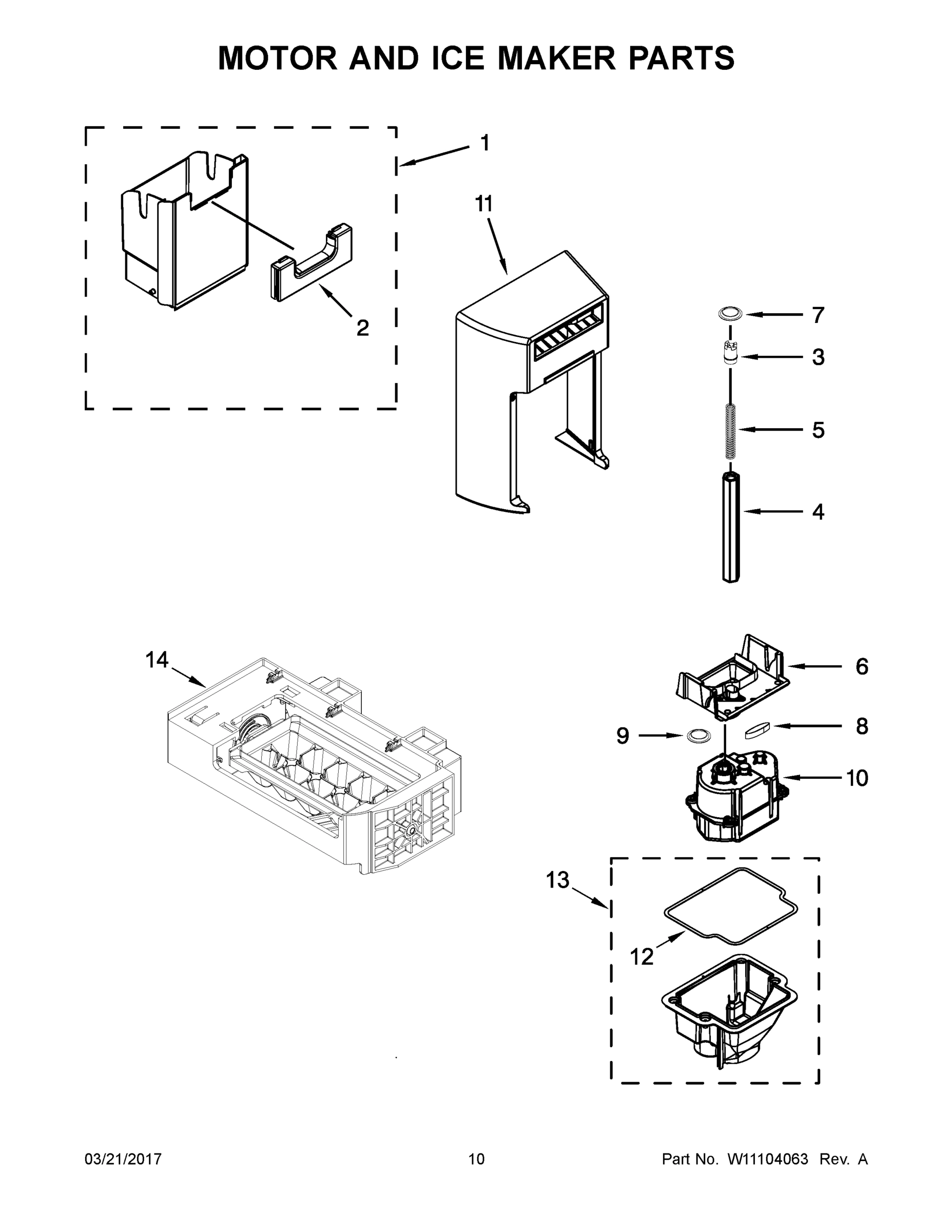 06 - MOTOR AND ICE MAKER PARTS