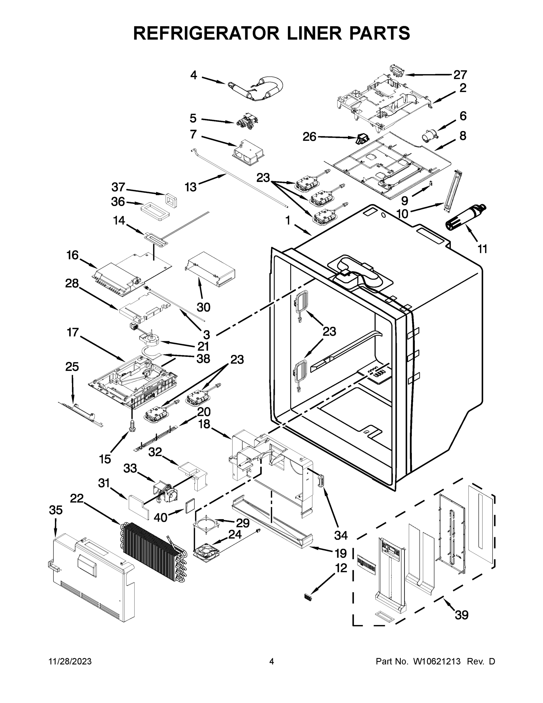 03 - REFRIGERATOR LINER PARTS
