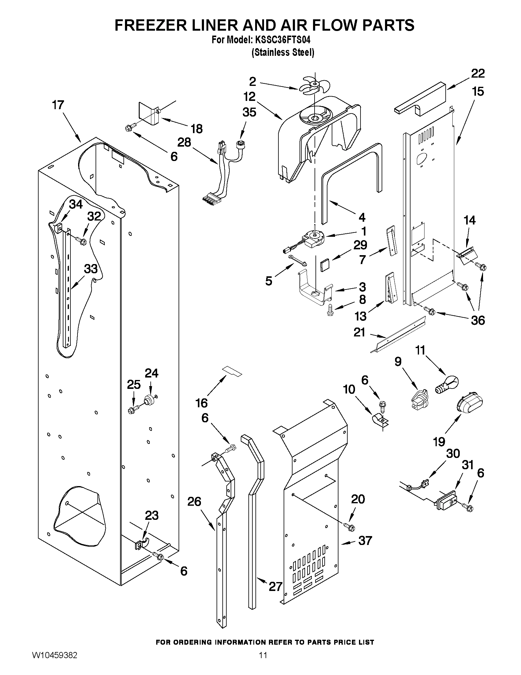 08 - FREEZER LINER AND AIR FLOW PARTS