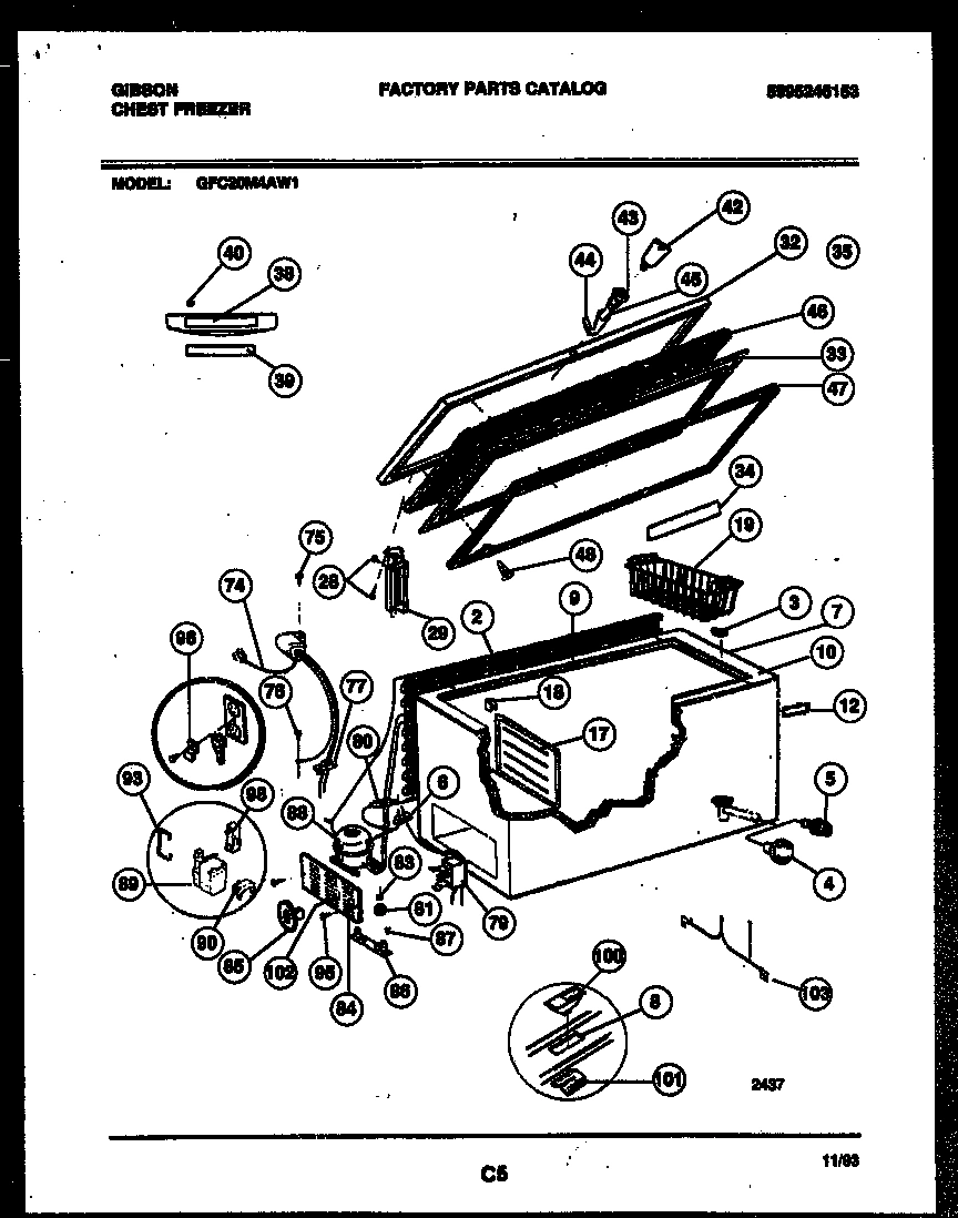02 - CHEST FREEZER PARTS