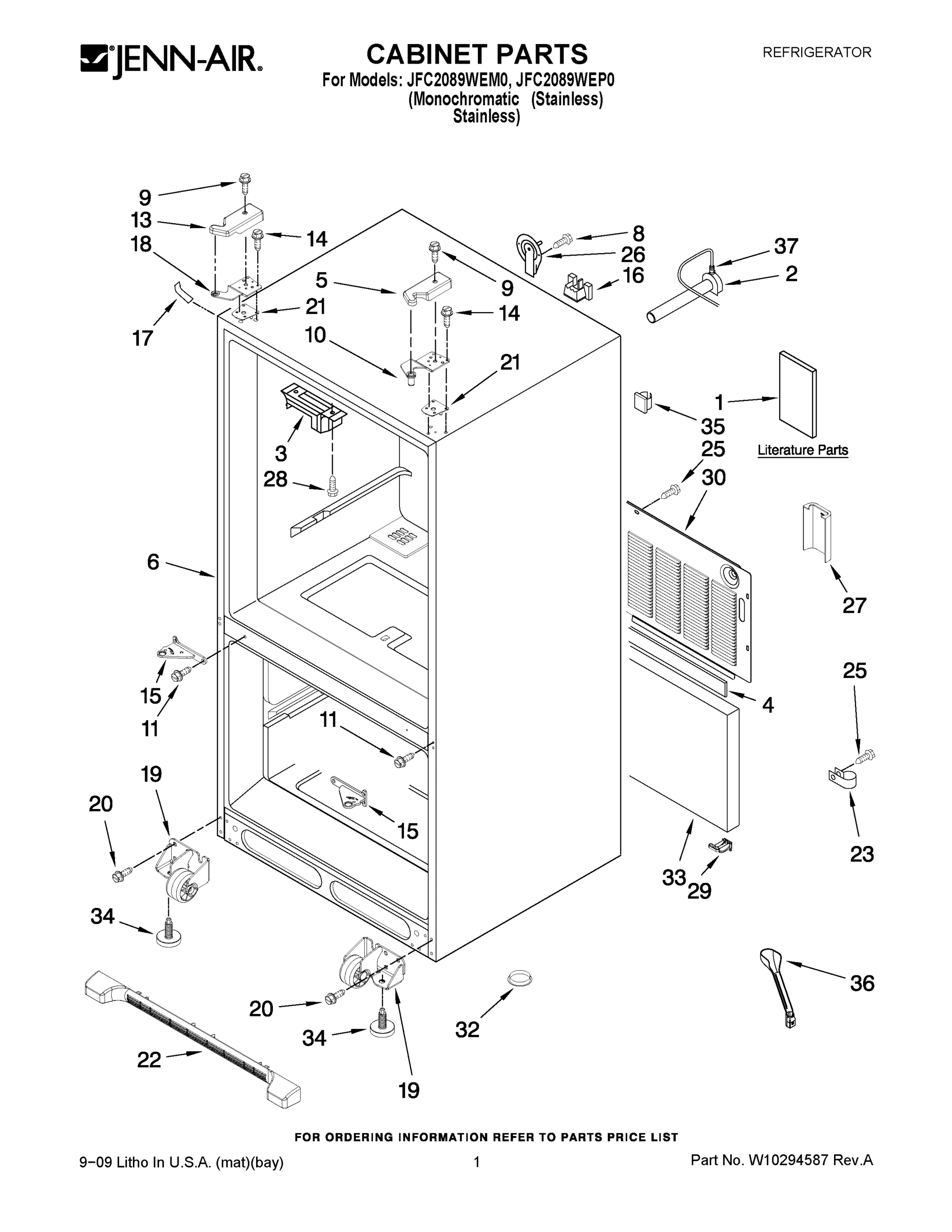 01 - CABINET PARTS