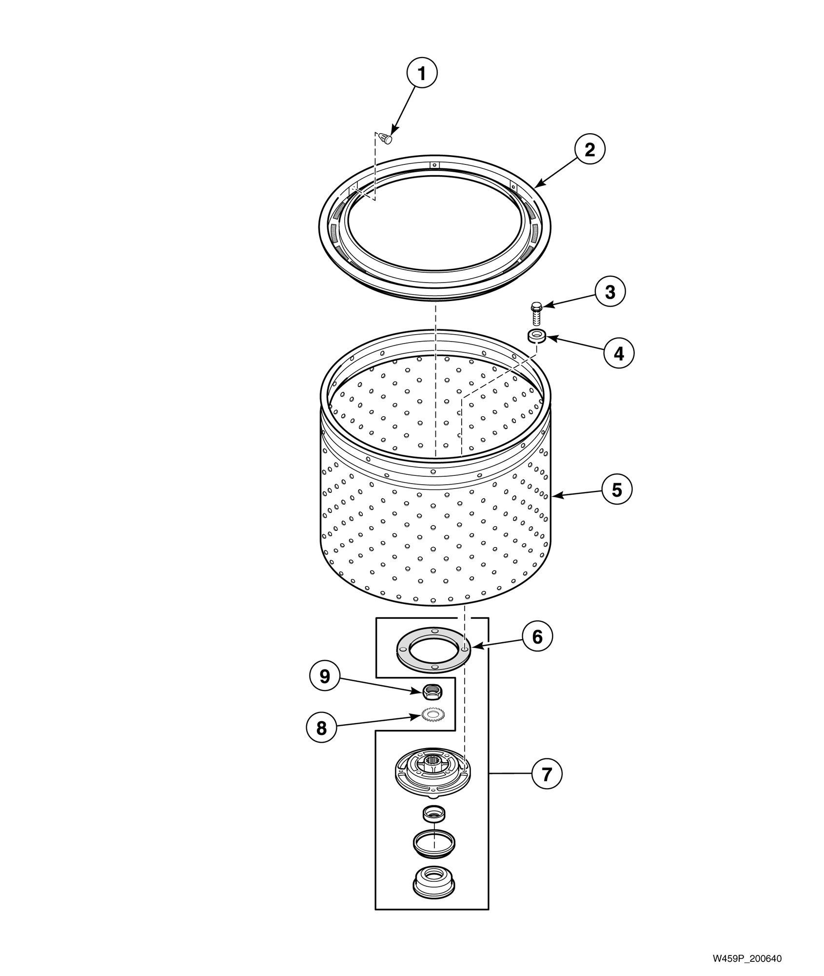 Lint Filter, Washtub and Hub (Drawing 2 of 2)