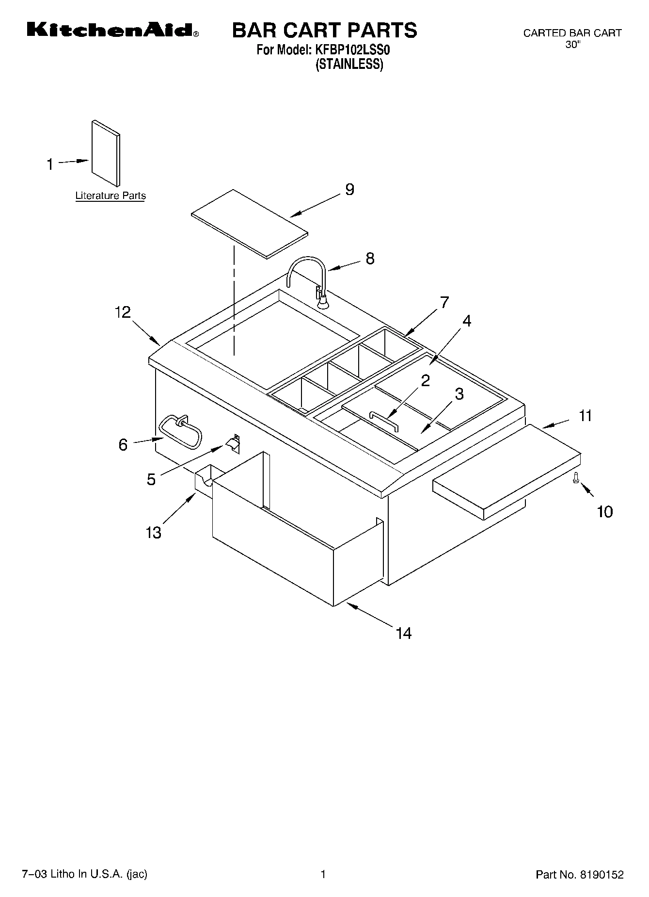 01 - BAR CART PARTS
