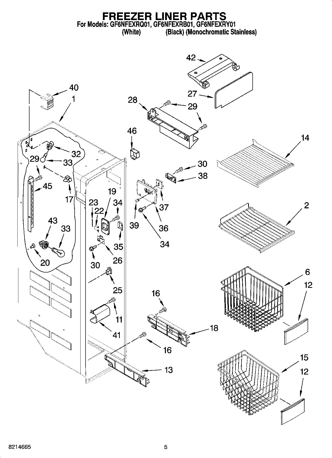 04 - FREEZER LINER PARTS