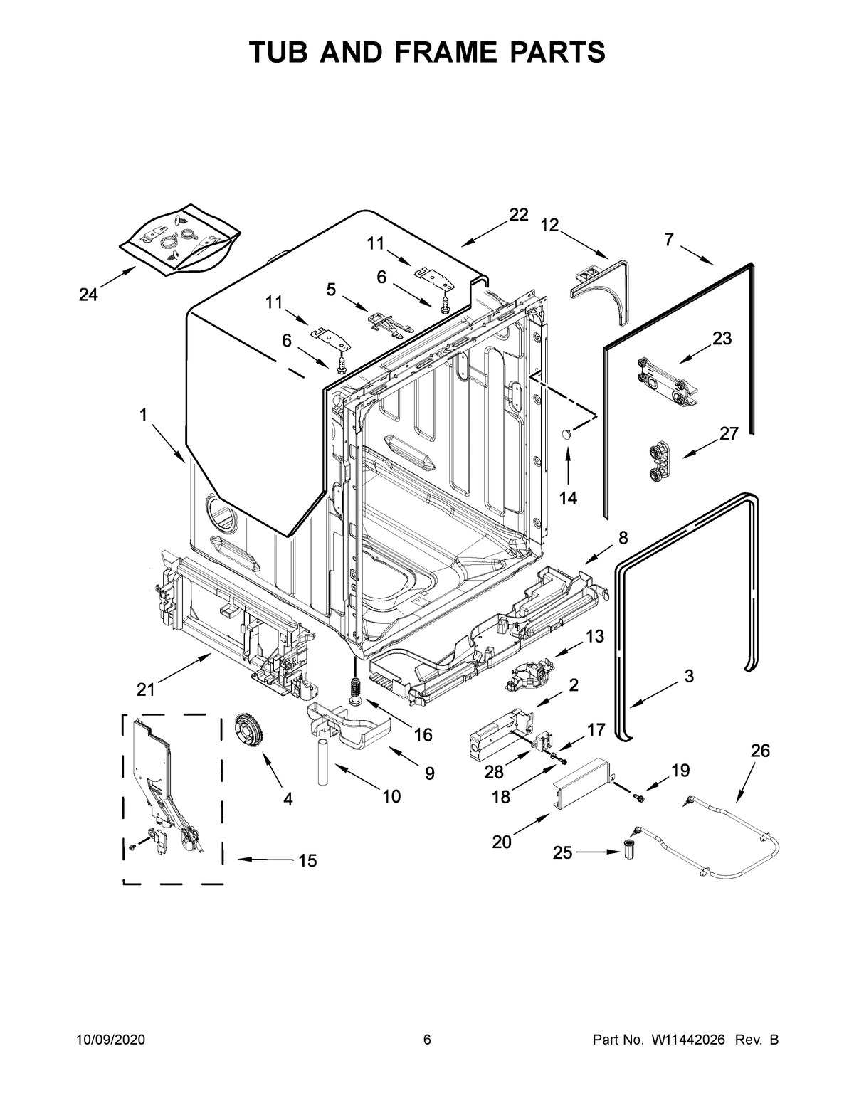 04 - TUB AND FRAME PARTS