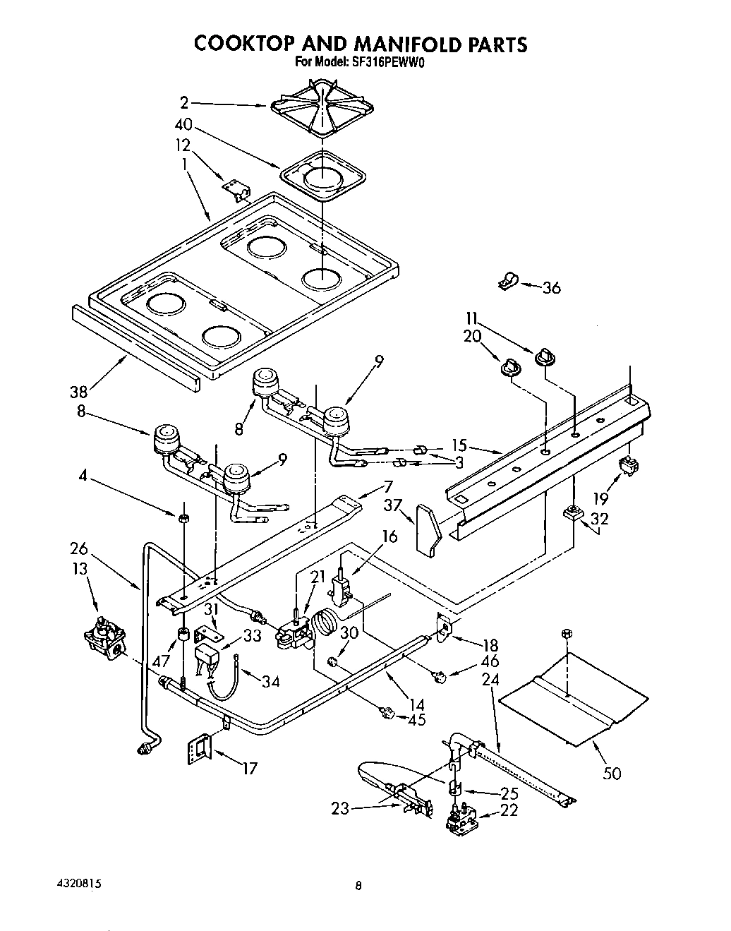 06 - COOK TOP AND MANIFOLD , LIT/OPTIONAL