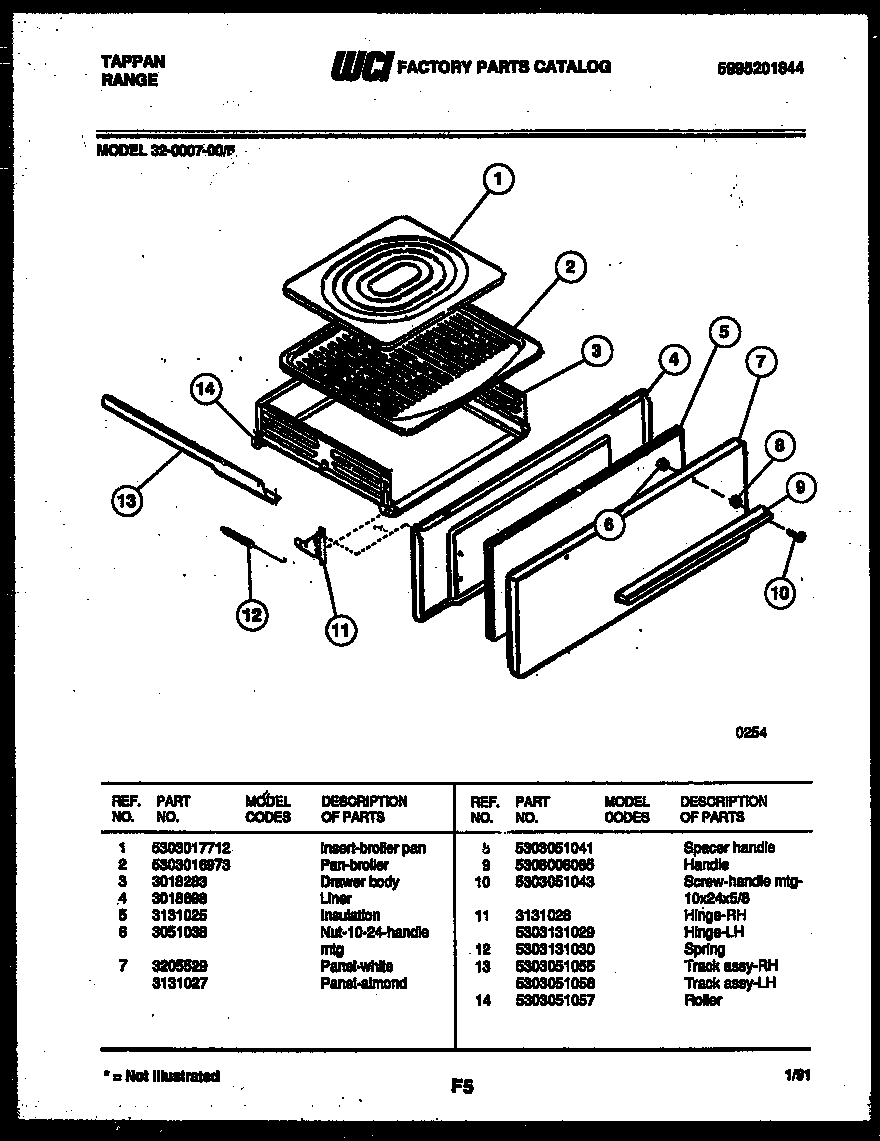 05 - BROILER DRAWER PARTS