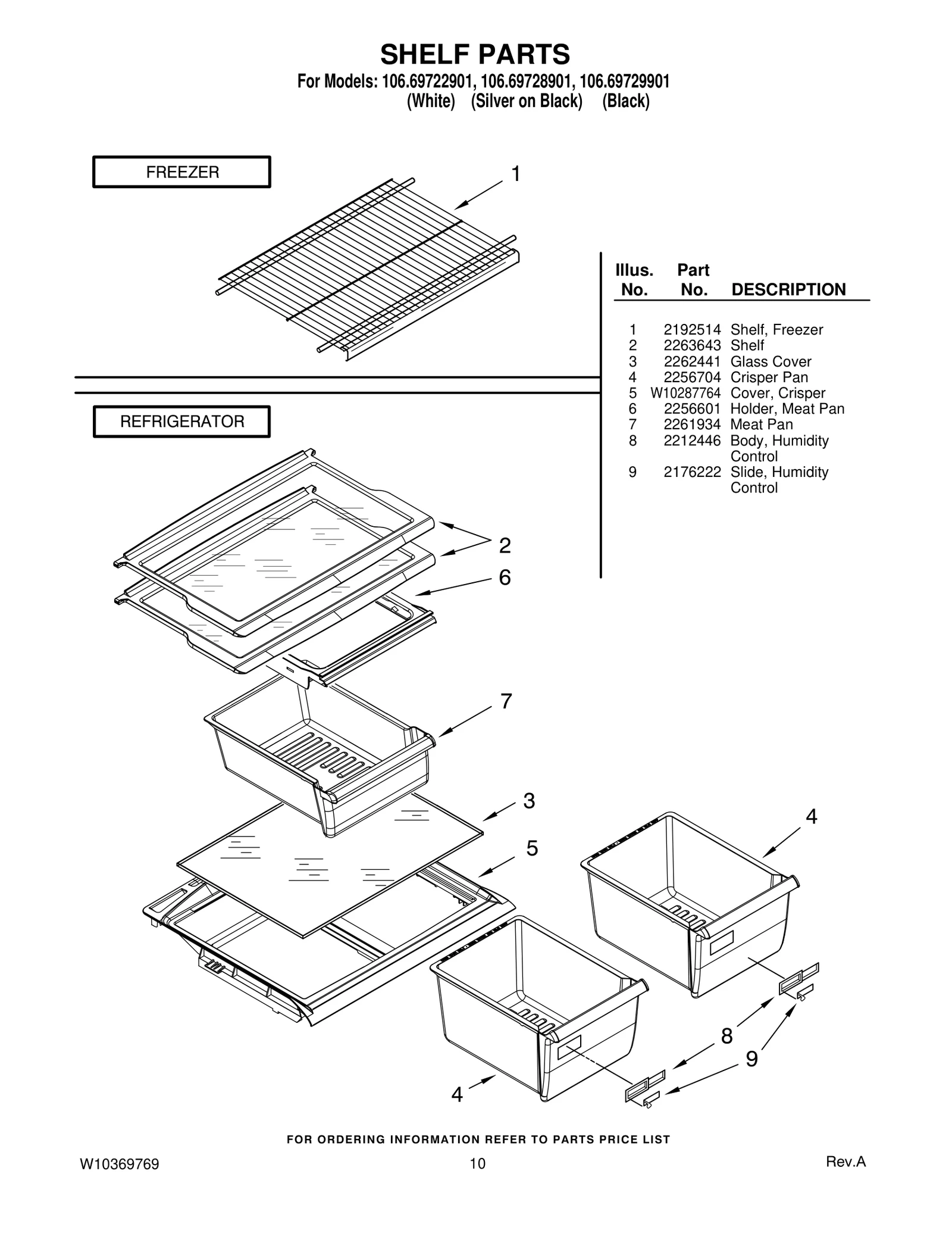 SHELF PARTS