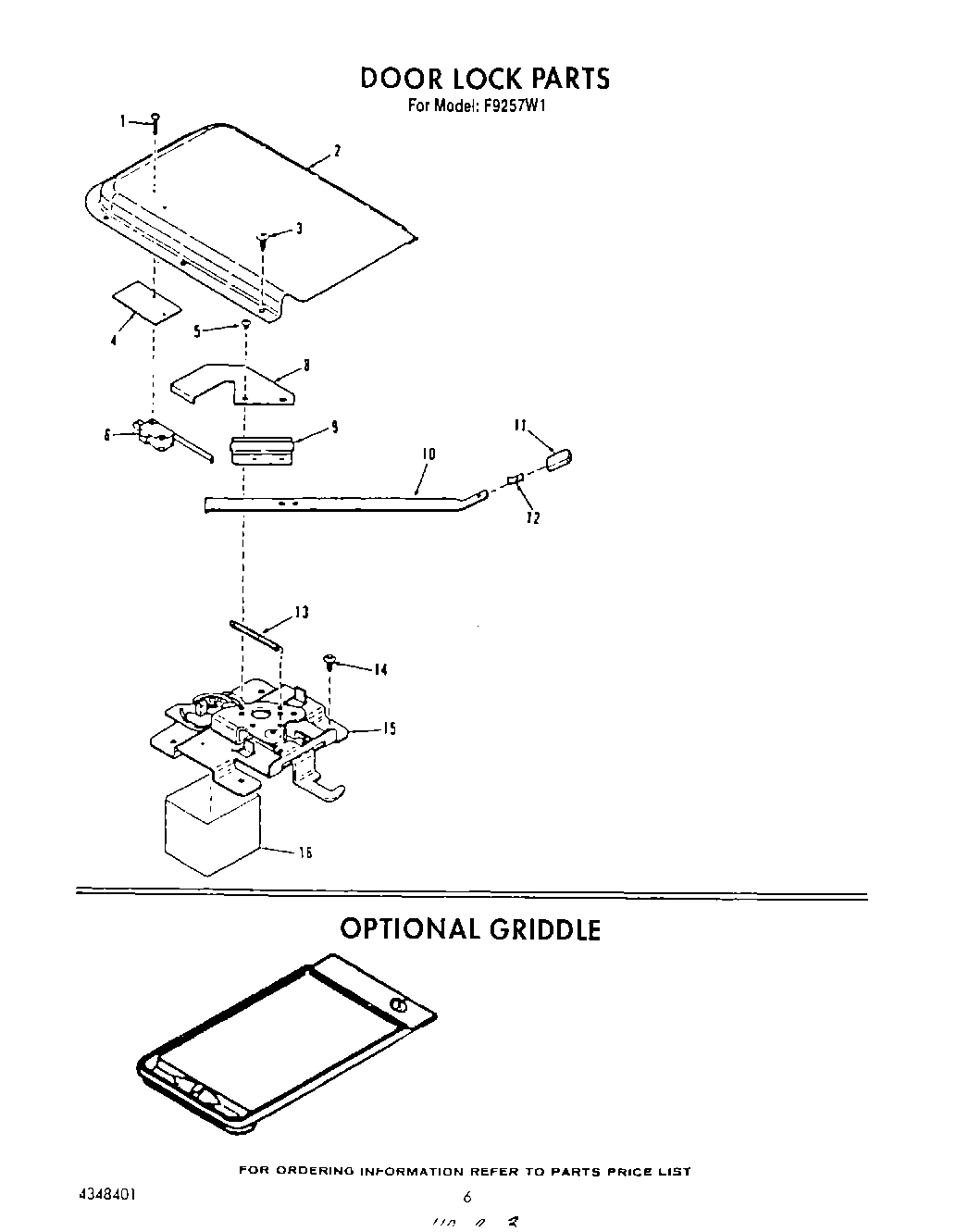 05 - DOOR LOCK, OPTIONAL GRIDDLE