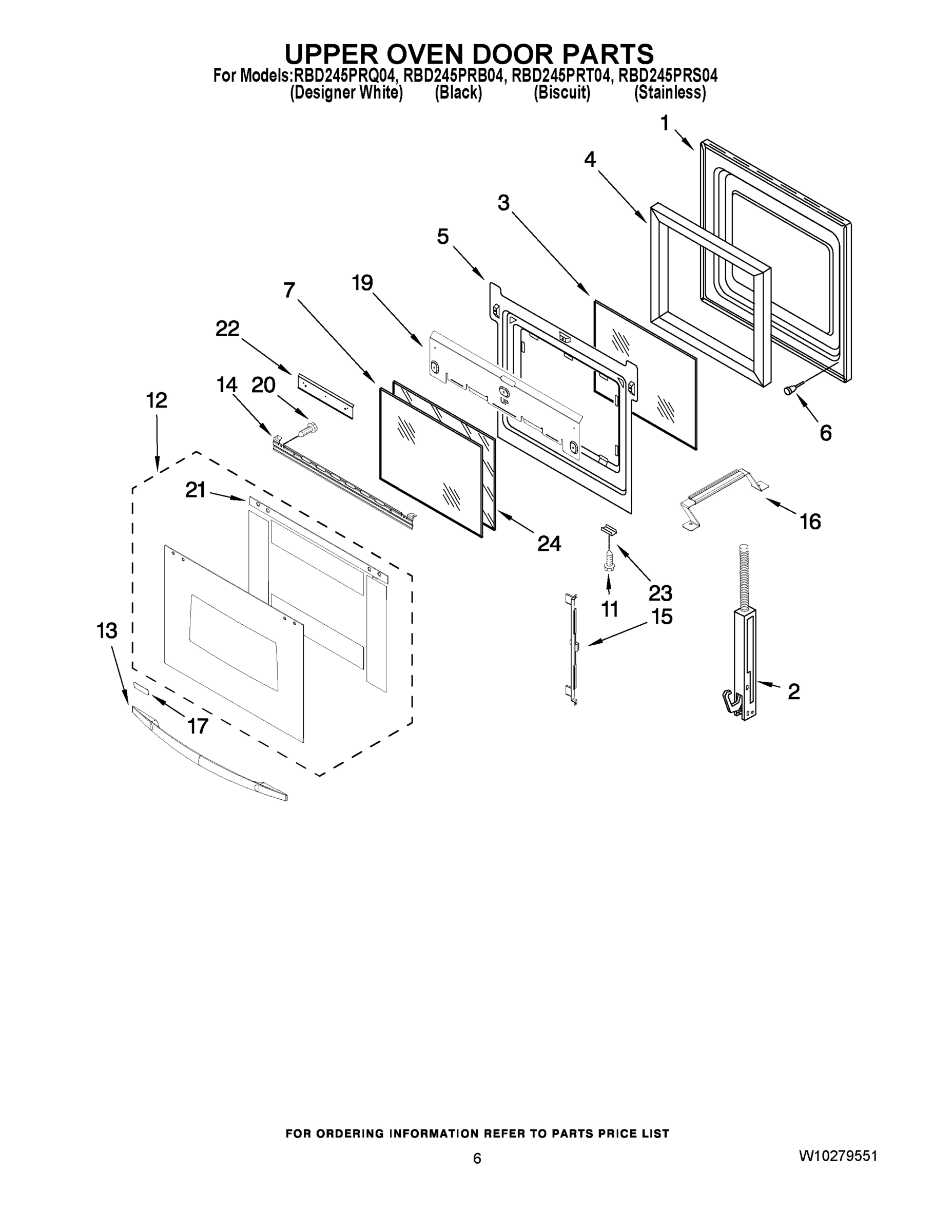 04 - UPPER OVEN DOOR PARTS