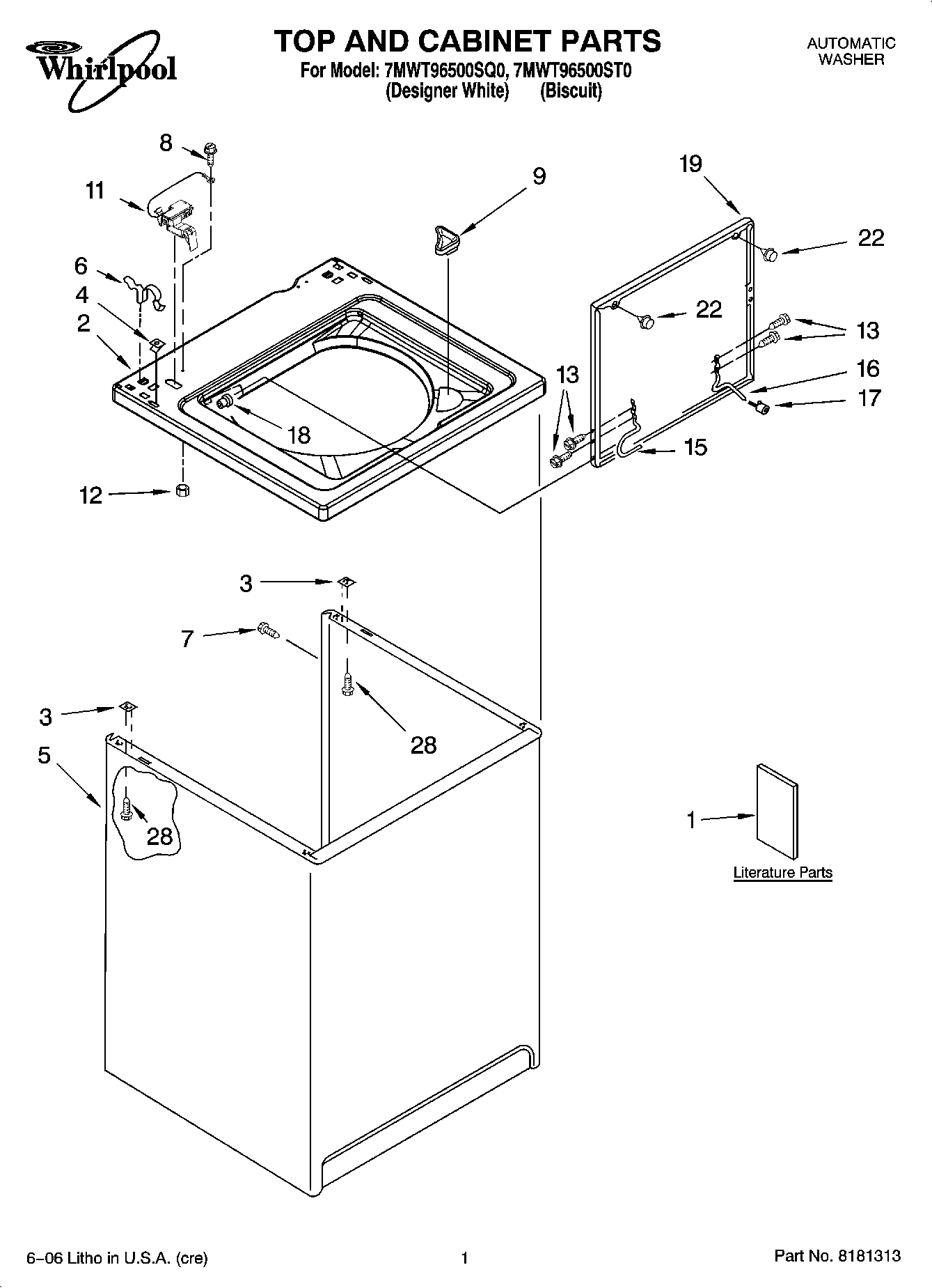01 - TOP AND CABINET PARTS