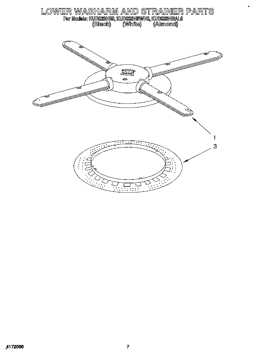 05 - LOWER WASHARM AND STRAINER
