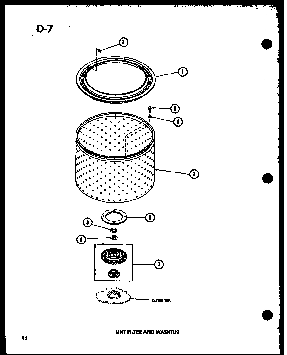 07 - LINT FILTER AND WASHTUB