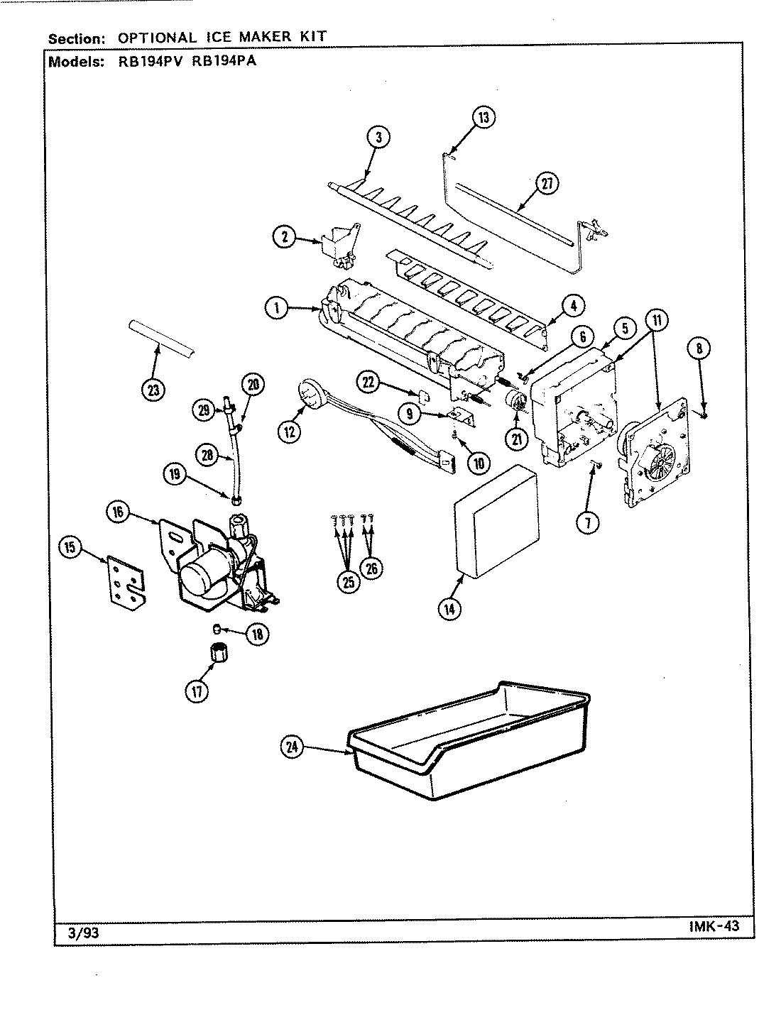 06 - OPTIONAL ICE MAKER KIT