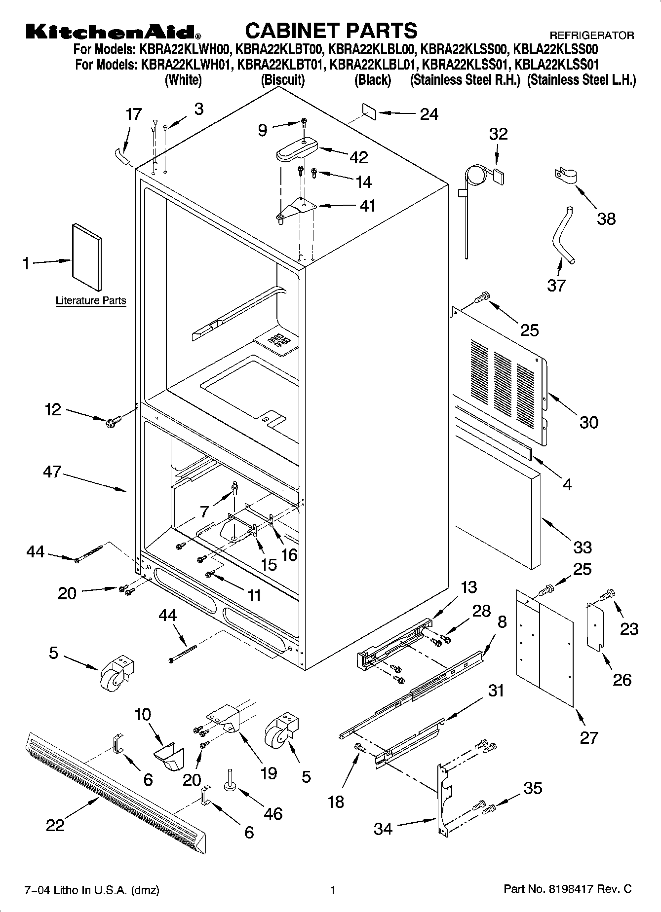 01 - CABINET PARTS