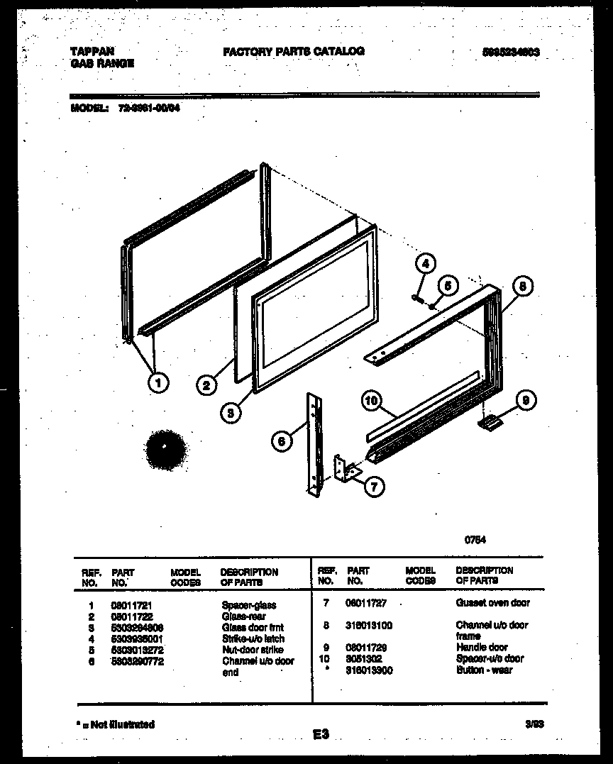09 - UPPER OVEN DOOR PARTS