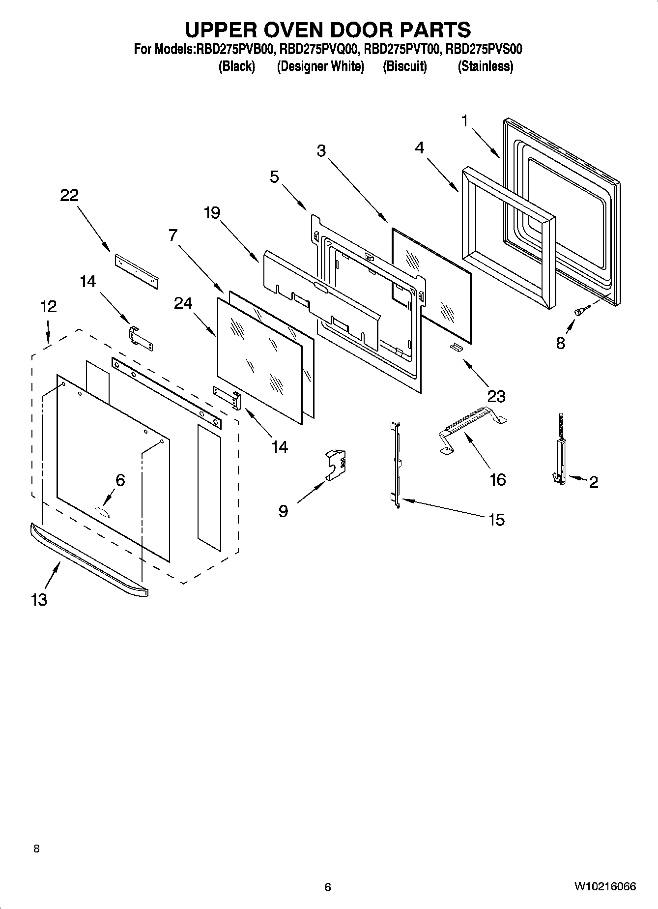 04 - UPPER OVEN DOOR PARTS
