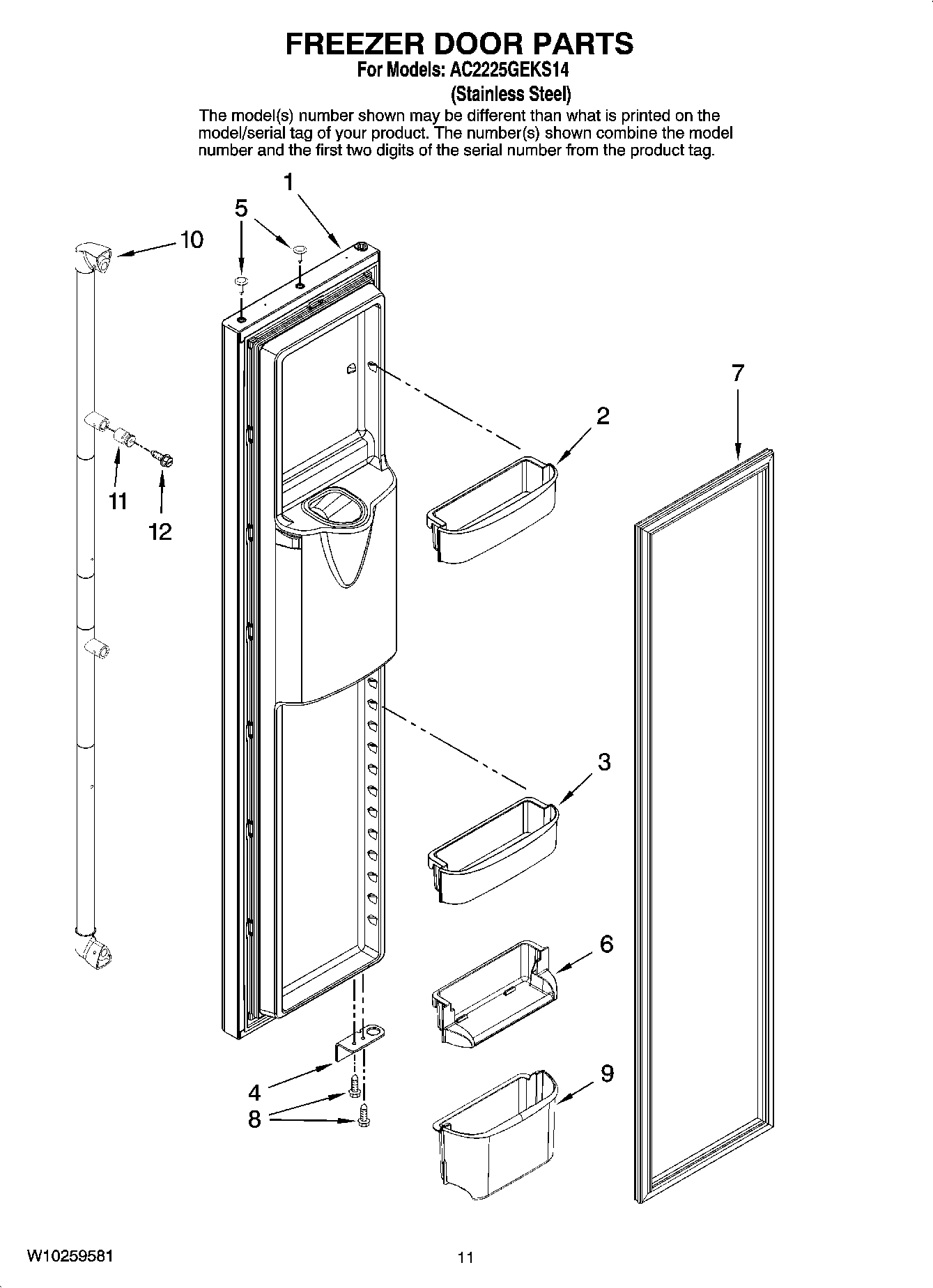 07 - FREEZER DOOR PARTS